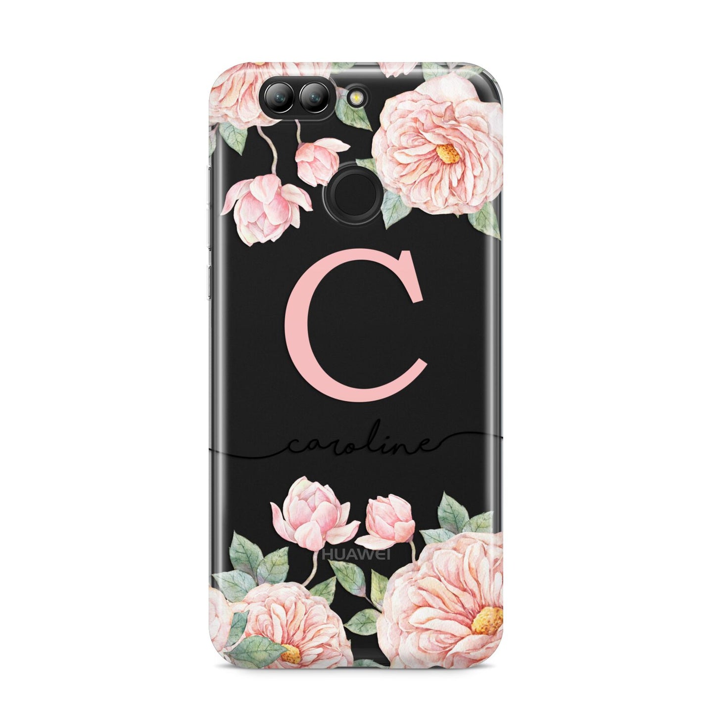 Personalised Pink Flowers Huawei Nova 2s Phone Case