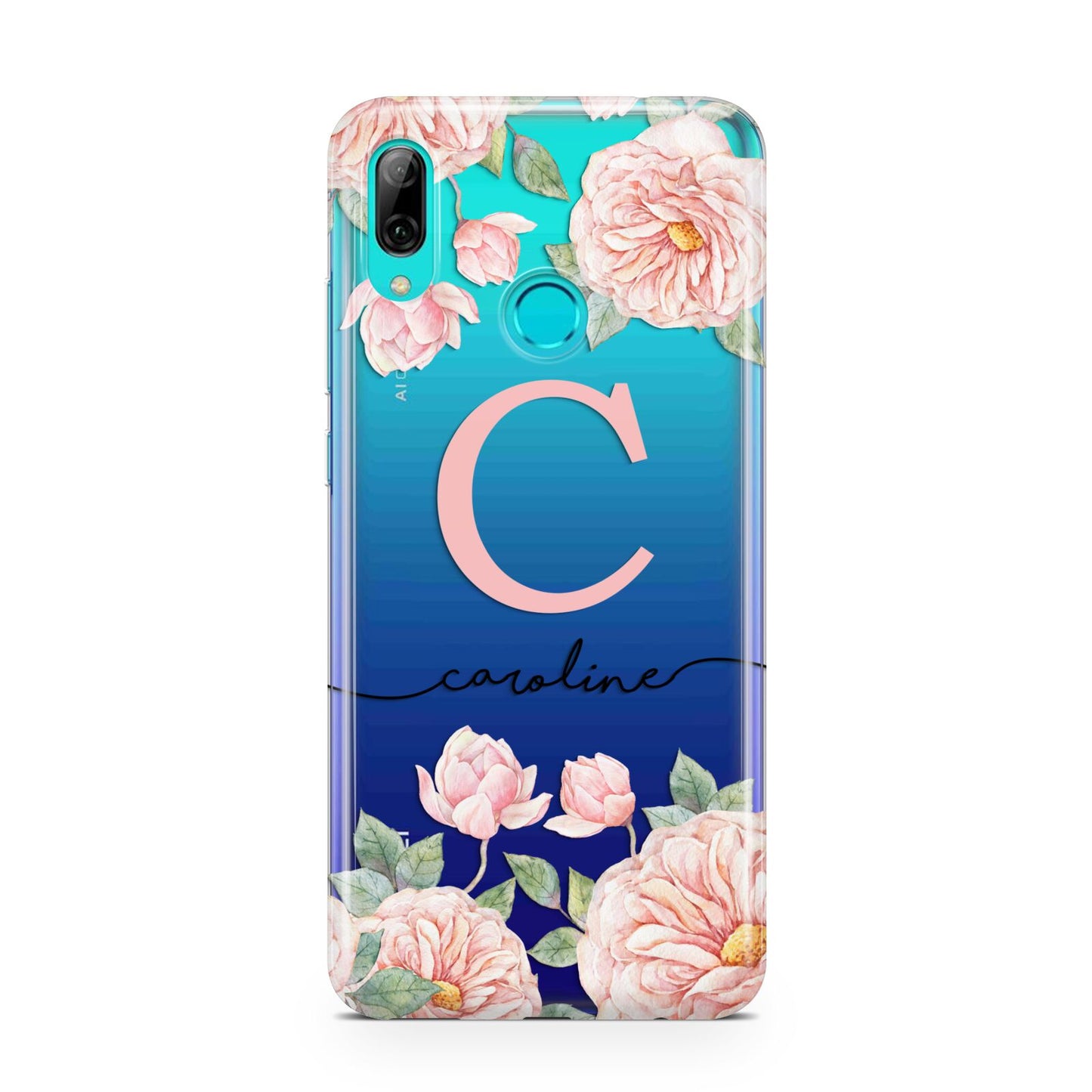 Personalised Pink Flowers Huawei P Smart 2019 Case