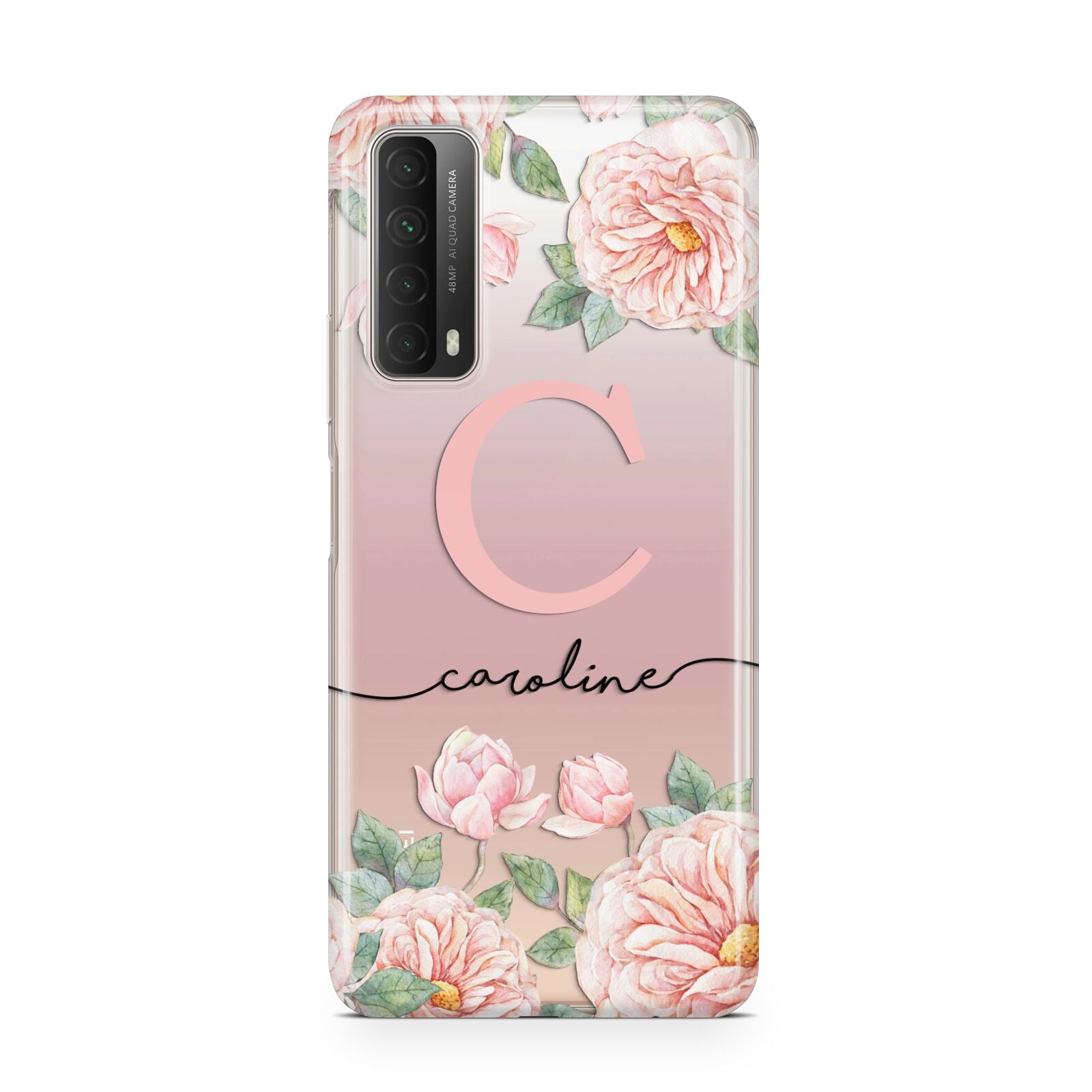 Personalised Pink Flowers Huawei P Smart 2021