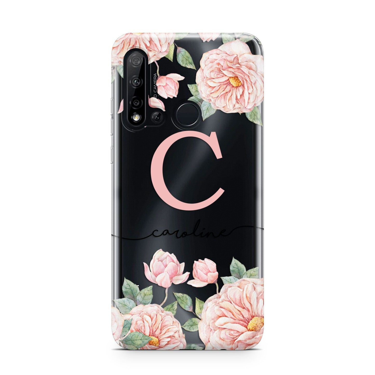 Personalised Pink Flowers Huawei P20 Lite 5G Phone Case