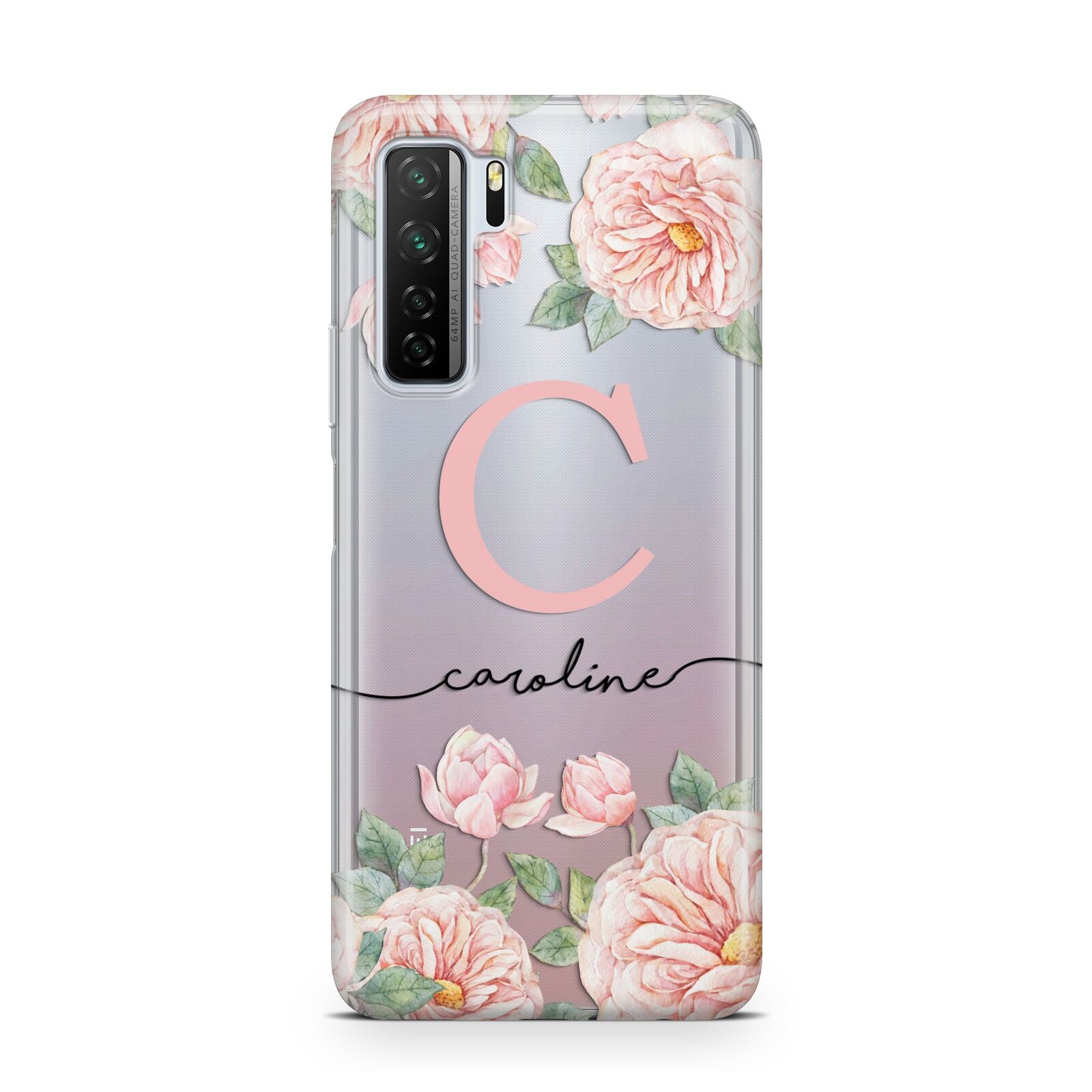 Personalised Pink Flowers Huawei P40 Lite 5G Phone Case