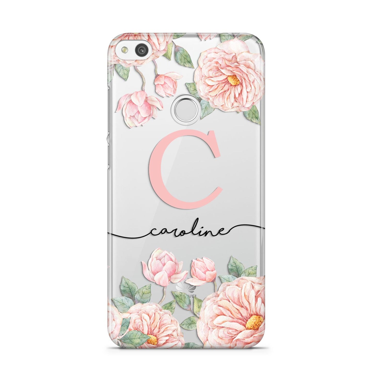 Personalised Pink Flowers Huawei P8 Lite Case