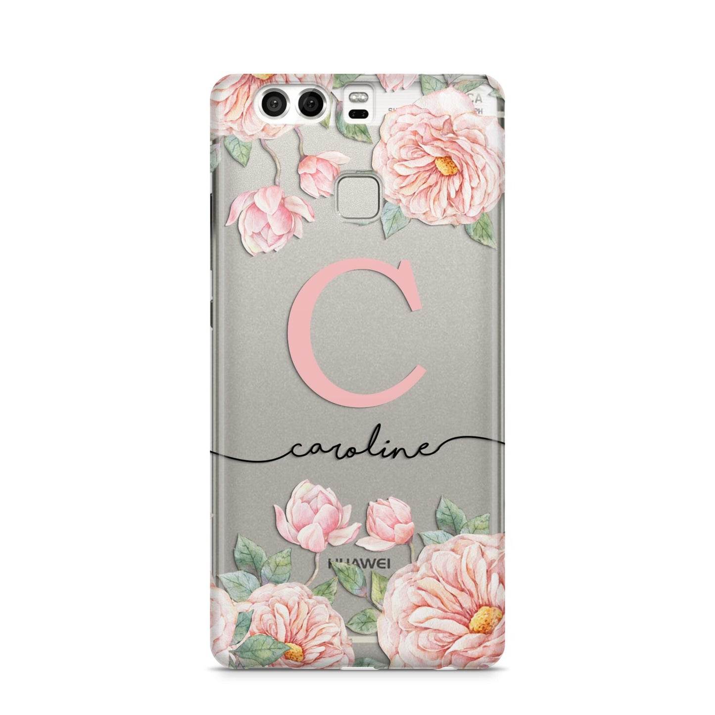 Personalised Pink Flowers Huawei P9 Case