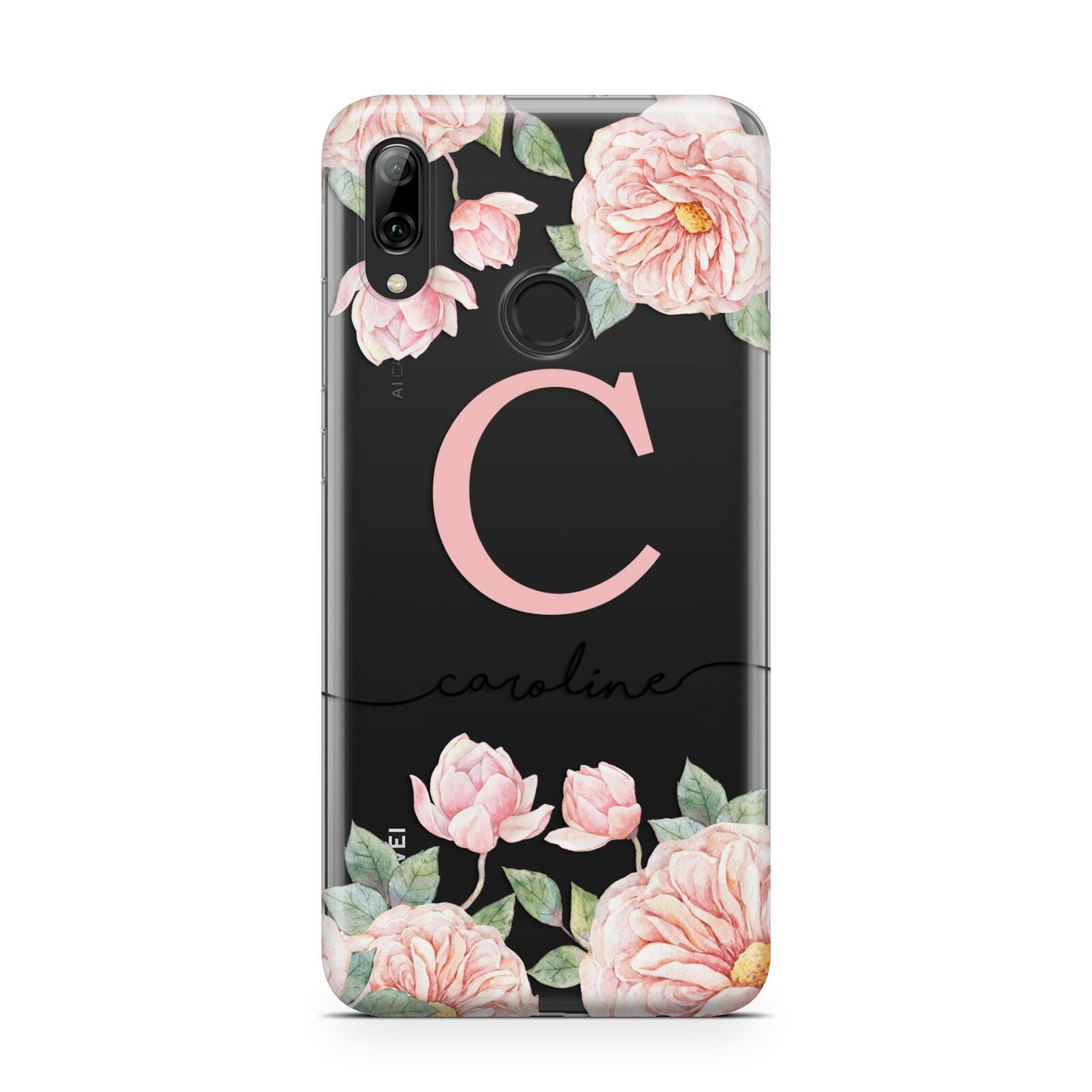 Personalised Pink Flowers Huawei Y7 2019