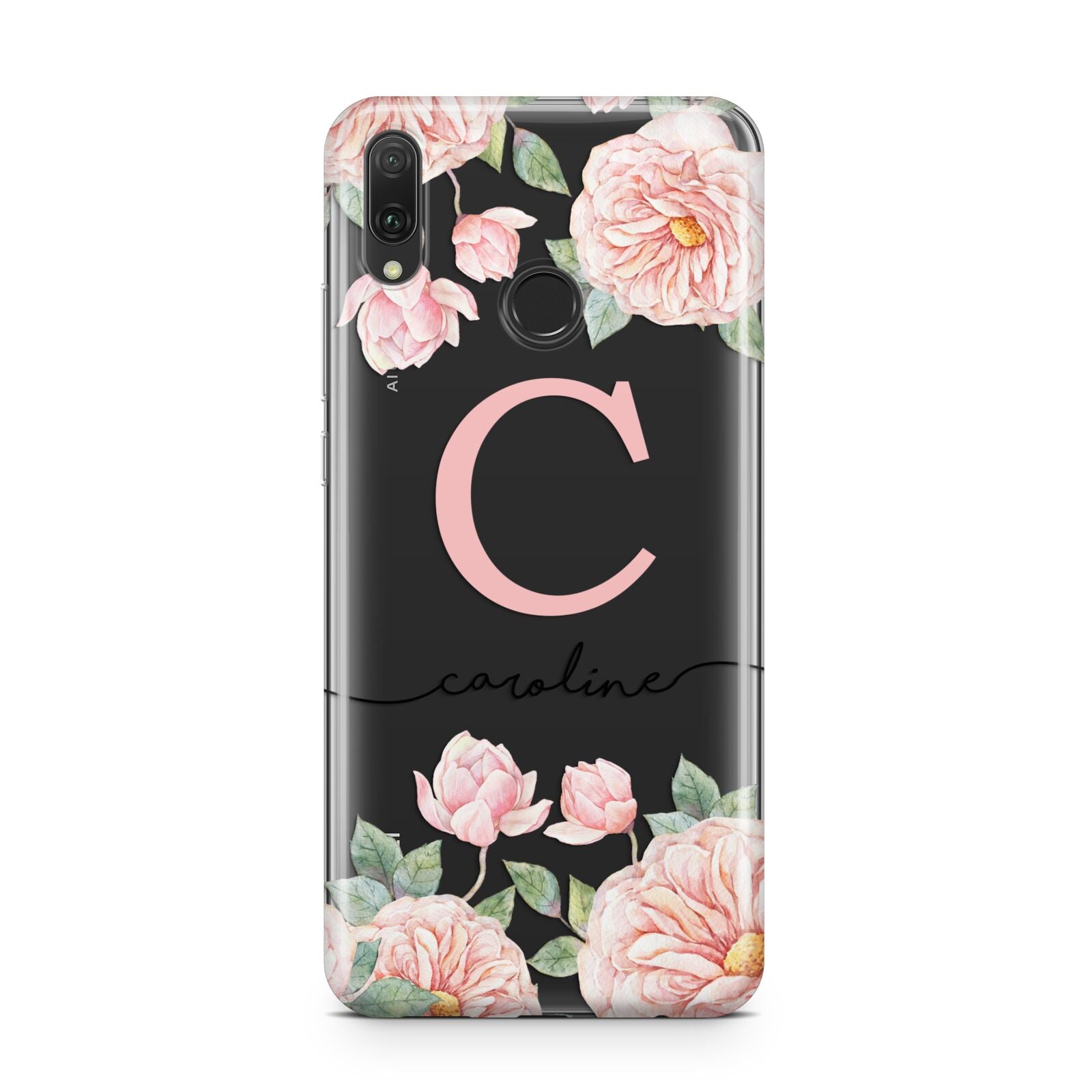 Personalised Pink Flowers Huawei Y9 2019