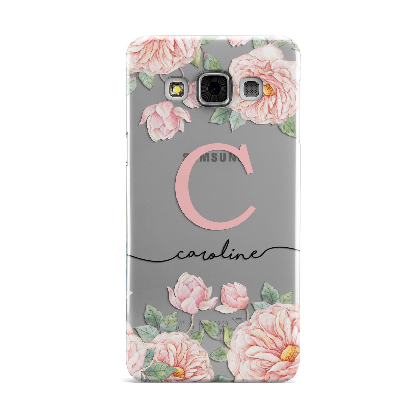 Personalised Pink Flowers Samsung Galaxy A3 Case