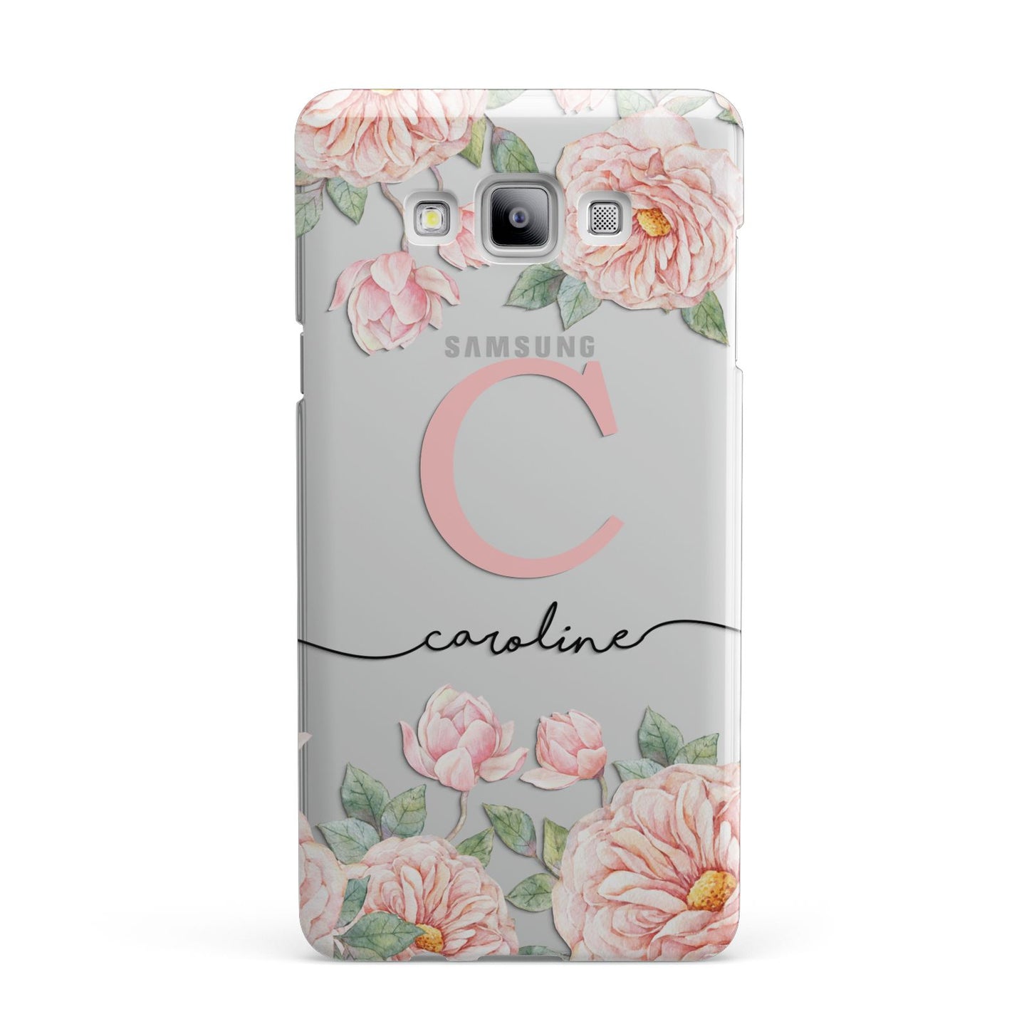 Personalised Pink Flowers Samsung Galaxy A7 2015 Case