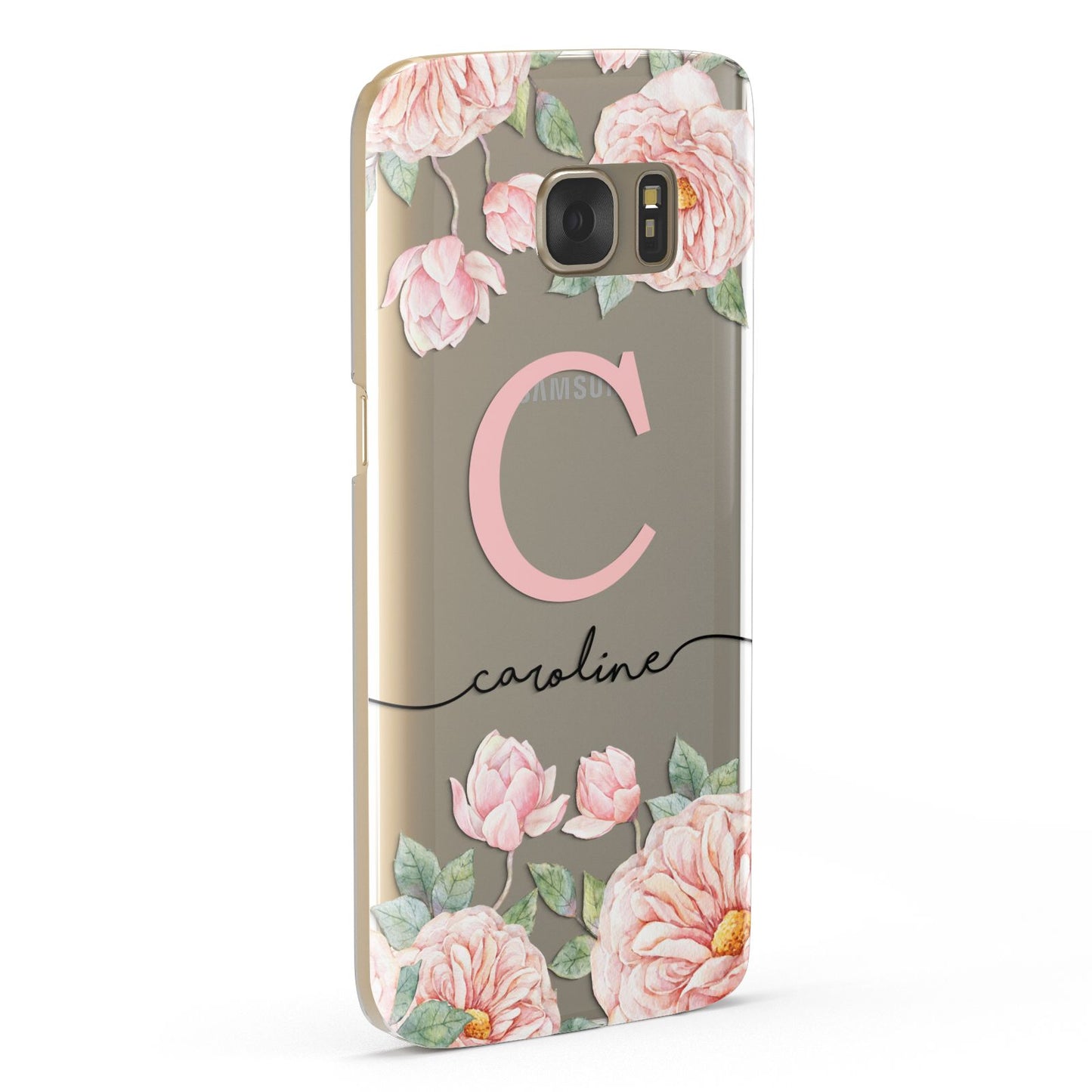 Personalised Pink Flowers Samsung Galaxy Case Fourty Five Degrees