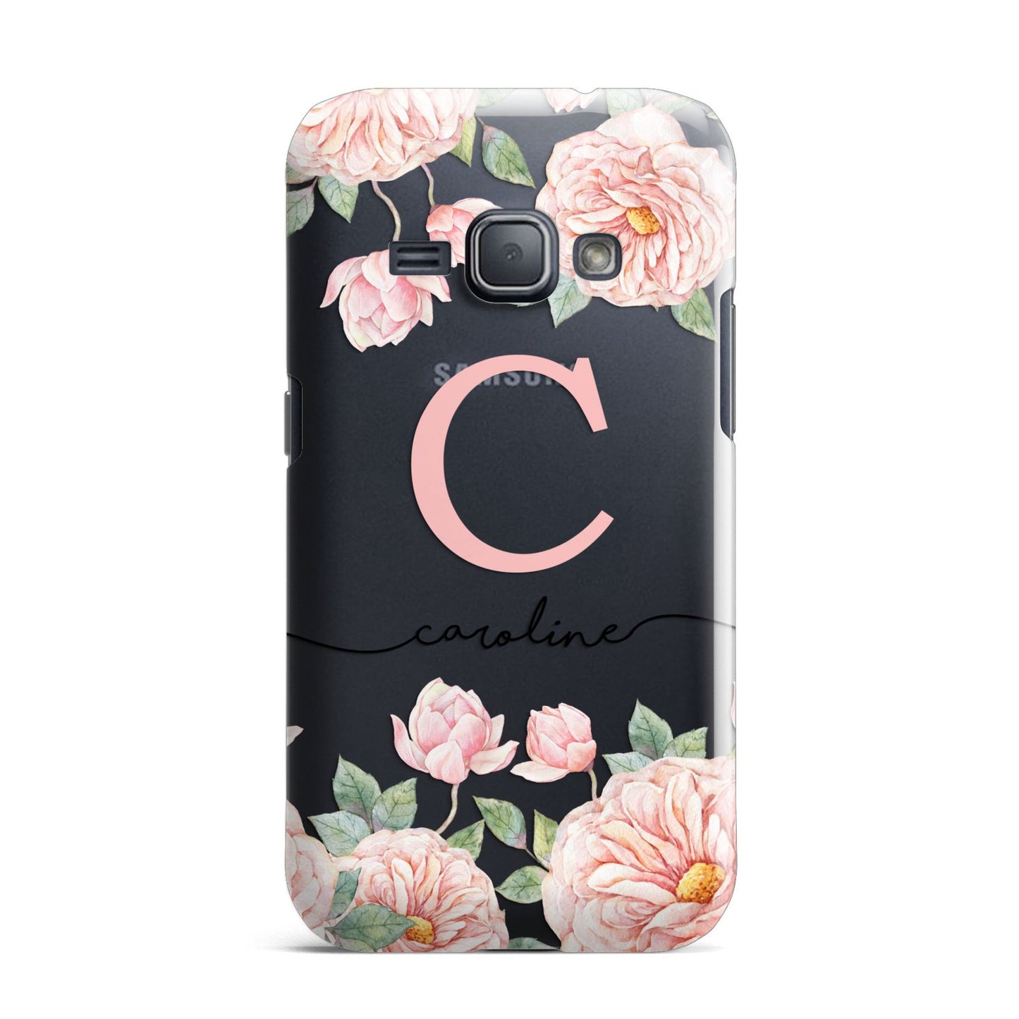 Personalised Pink Flowers Samsung Galaxy J1 2016 Case