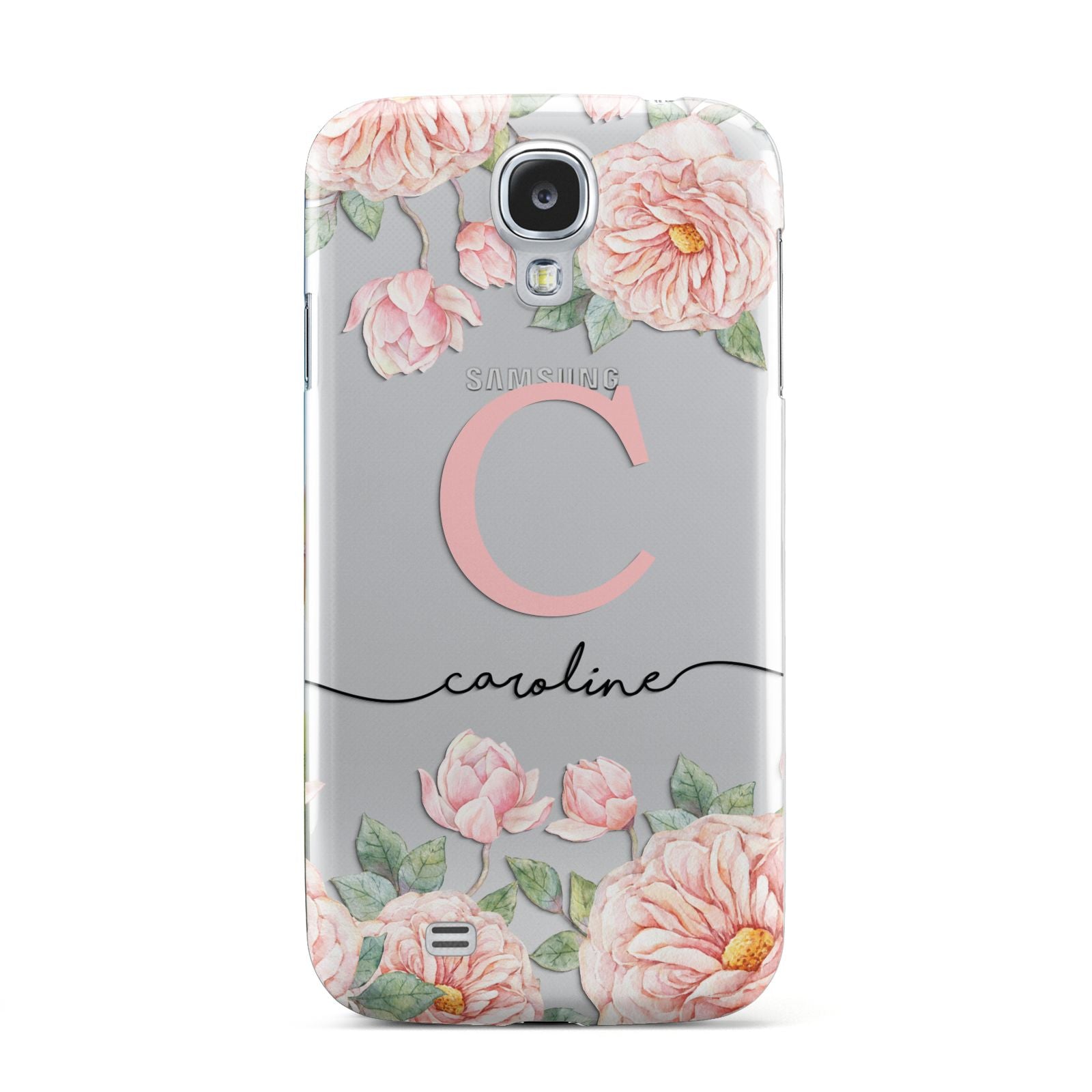 Personalised Pink Flowers Samsung Galaxy S4 Case