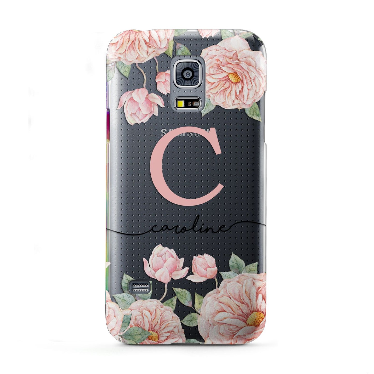 Personalised Pink Flowers Samsung Galaxy S5 Mini Case