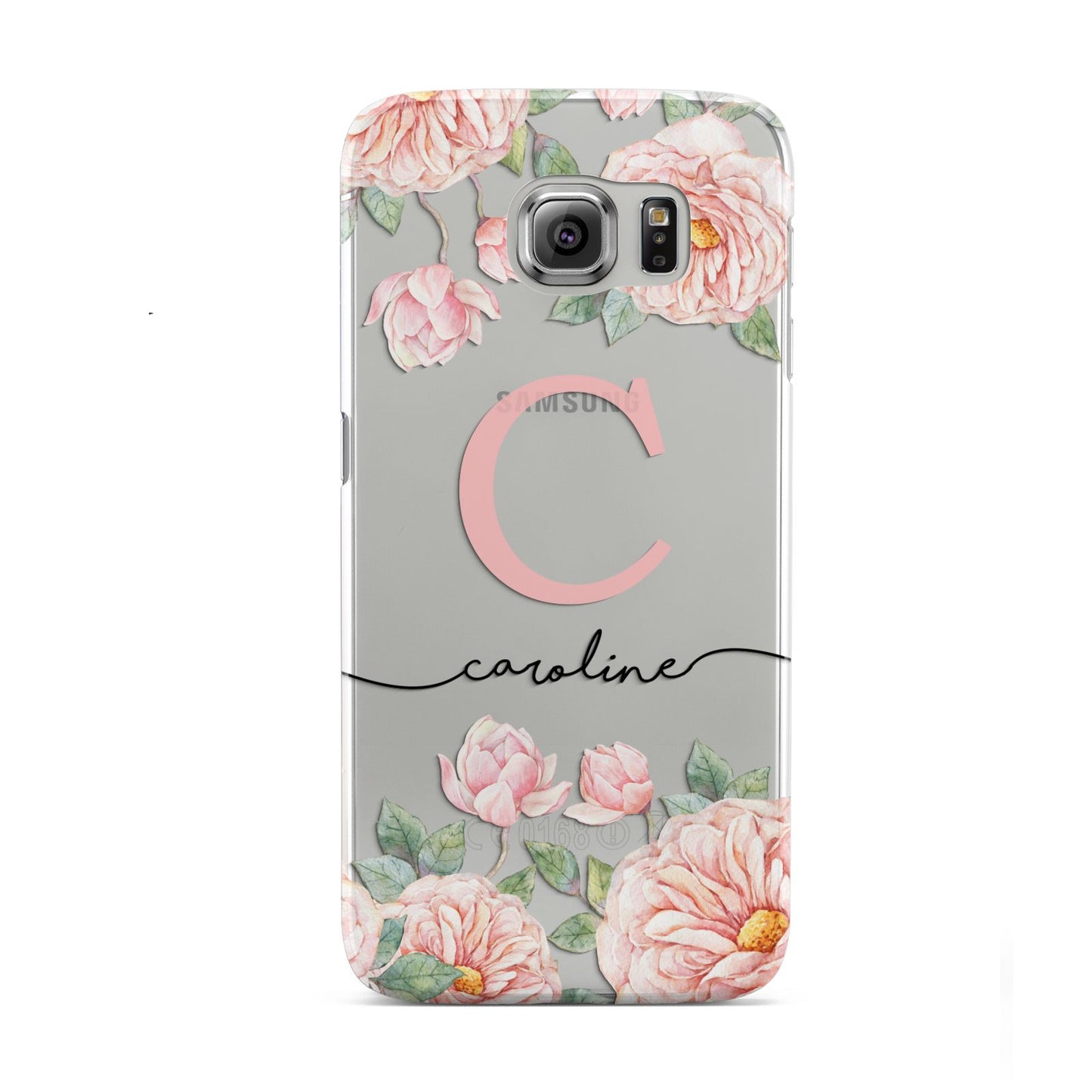 Personalised Pink Flowers Samsung Galaxy S6 Case