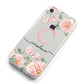 Personalised Pink Flowers iPhone 8 Bumper Case on Silver iPhone Alternative Image