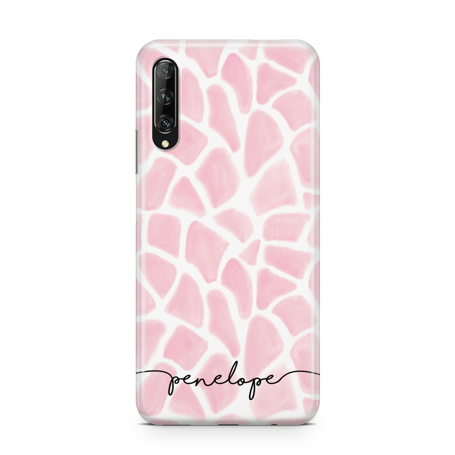 Personalised Pink Giraffe Print Huawei P Smart Pro 2019