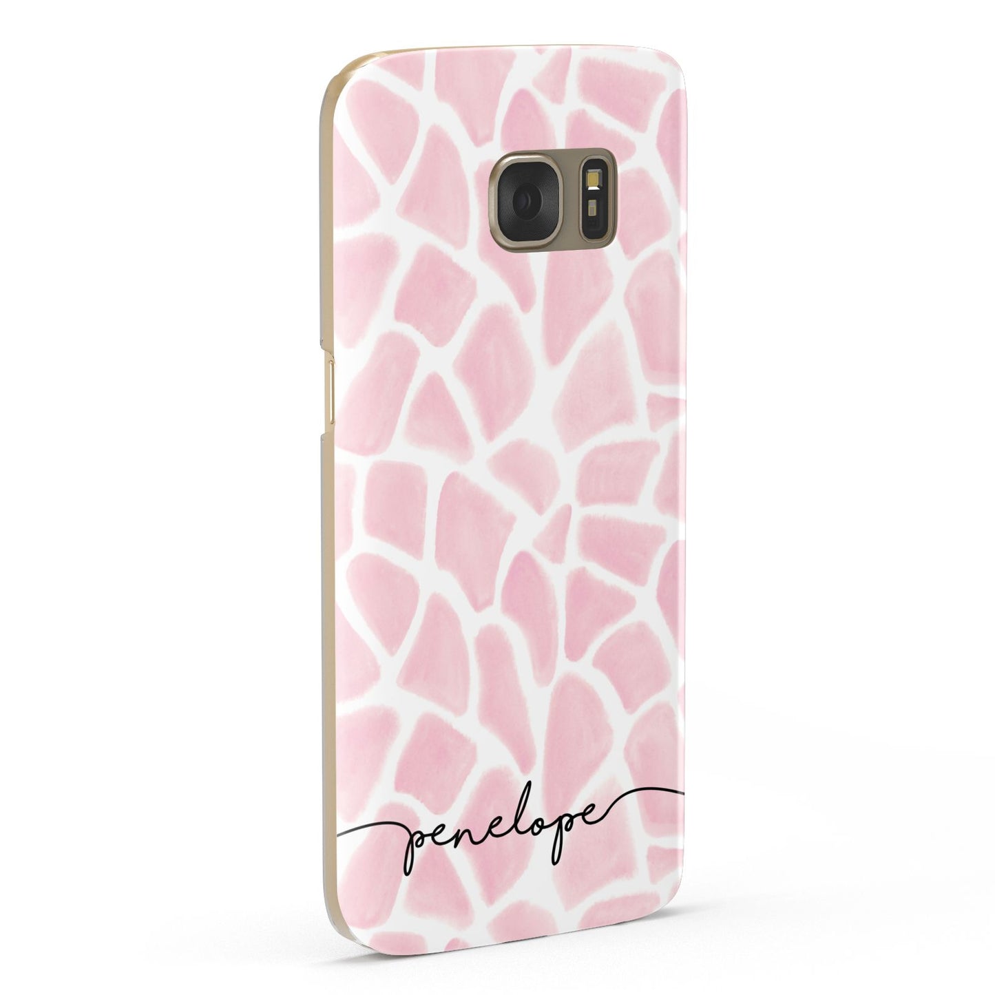 Personalised Pink Giraffe Print Samsung Galaxy Case Fourty Five Degrees