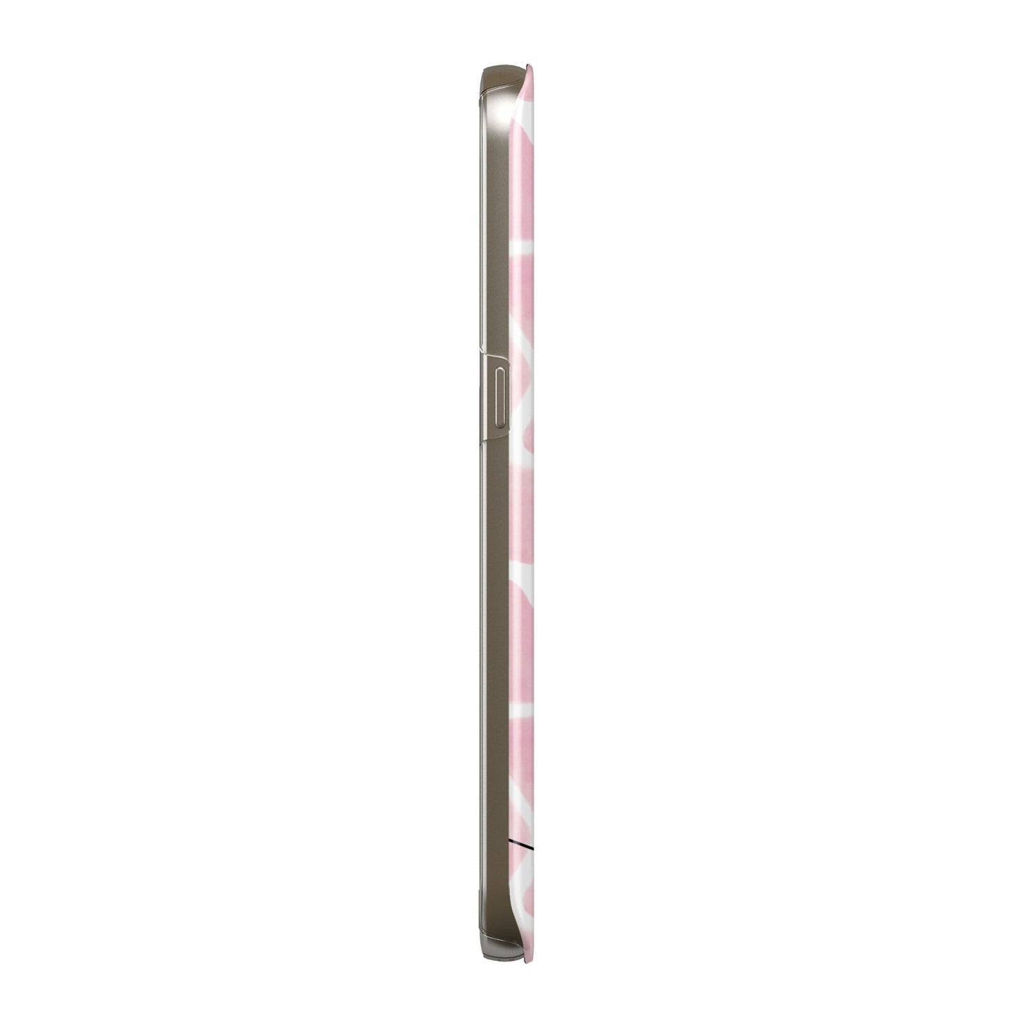 Personalised Pink Giraffe Print Samsung Galaxy Case Side View