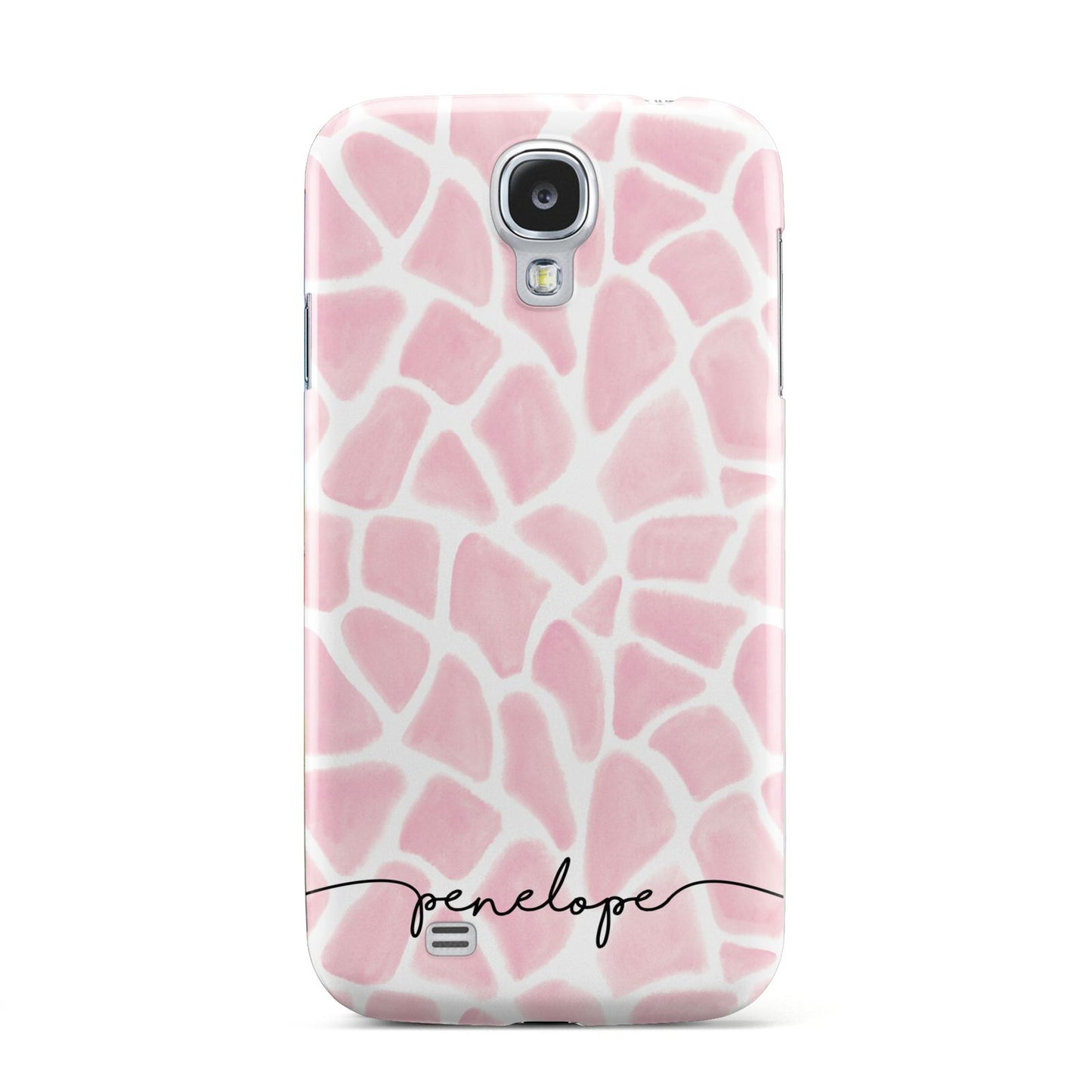 Personalised Pink Giraffe Print Samsung Galaxy S4 Case