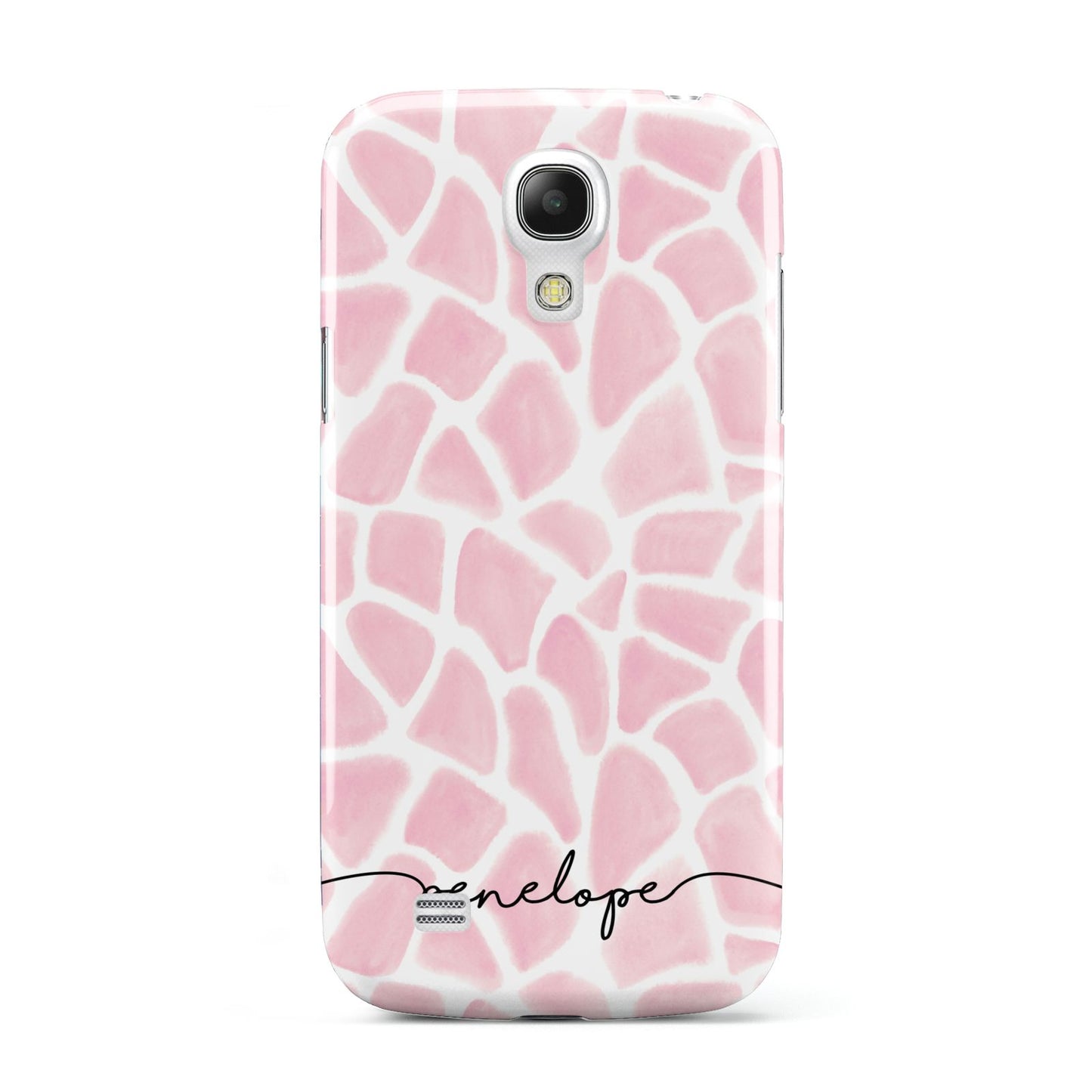 Personalised Pink Giraffe Print Samsung Galaxy S4 Mini Case