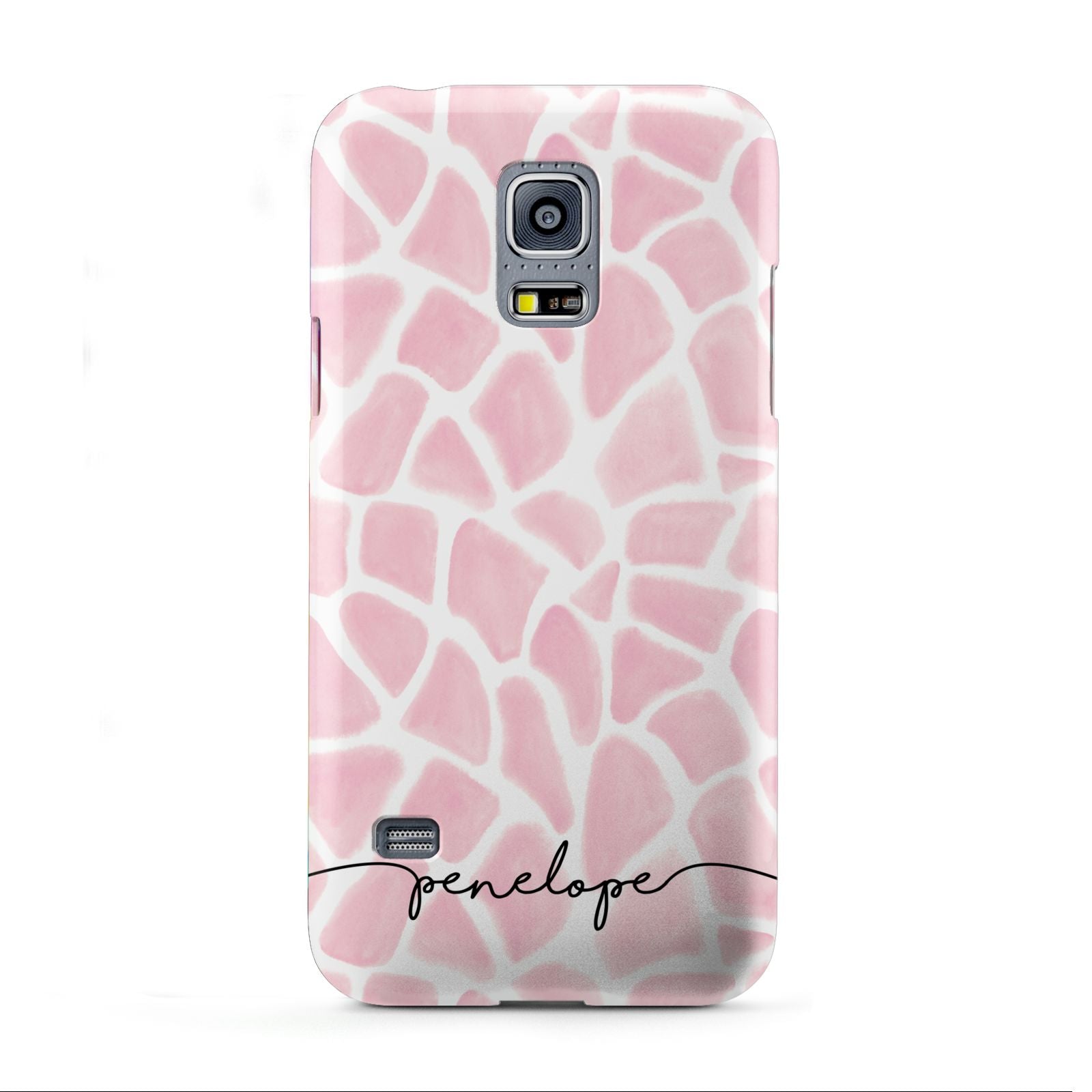 Personalised Pink Giraffe Print Samsung Galaxy S5 Mini Case