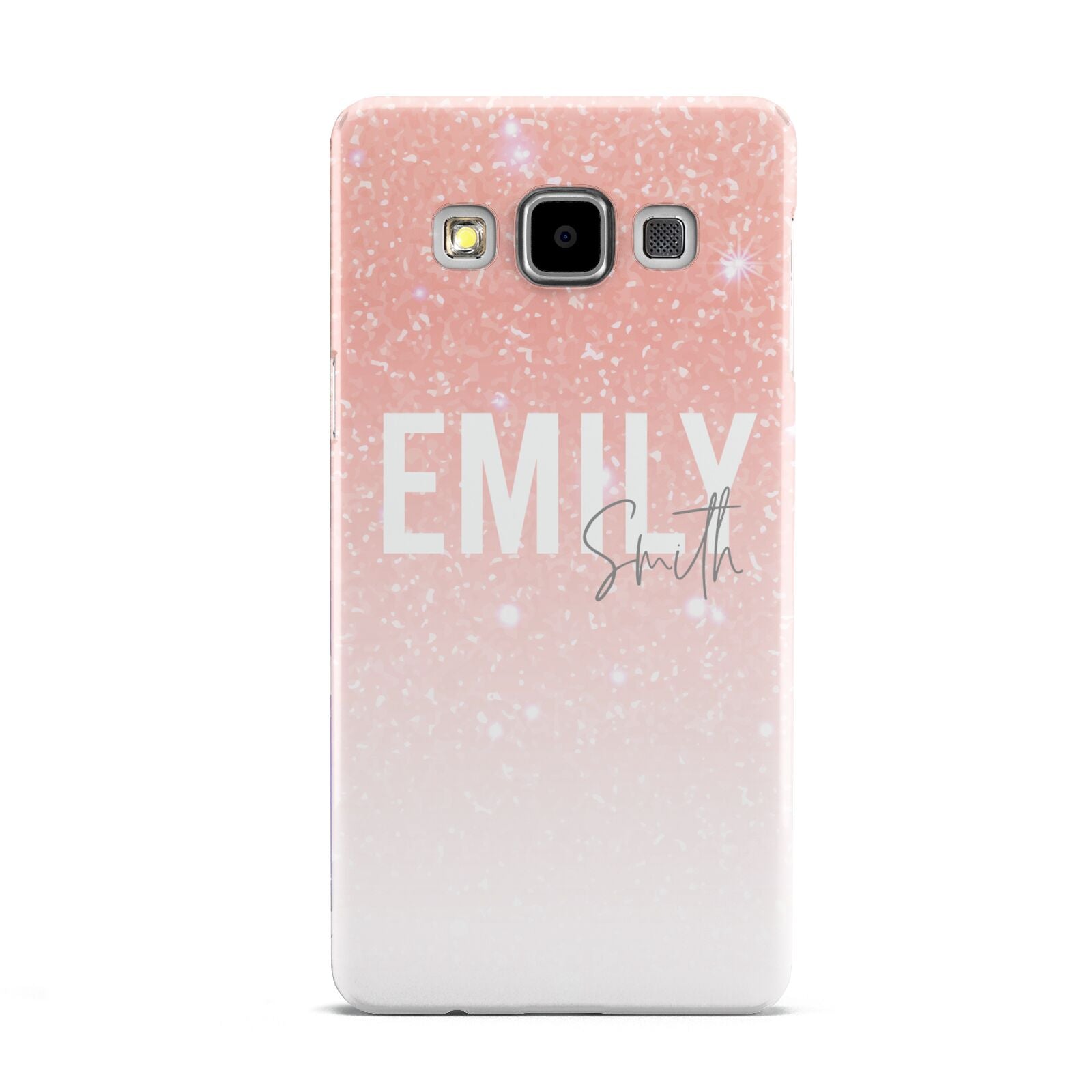 Personalised Pink Glitter Fade Text Samsung Galaxy A5 Case