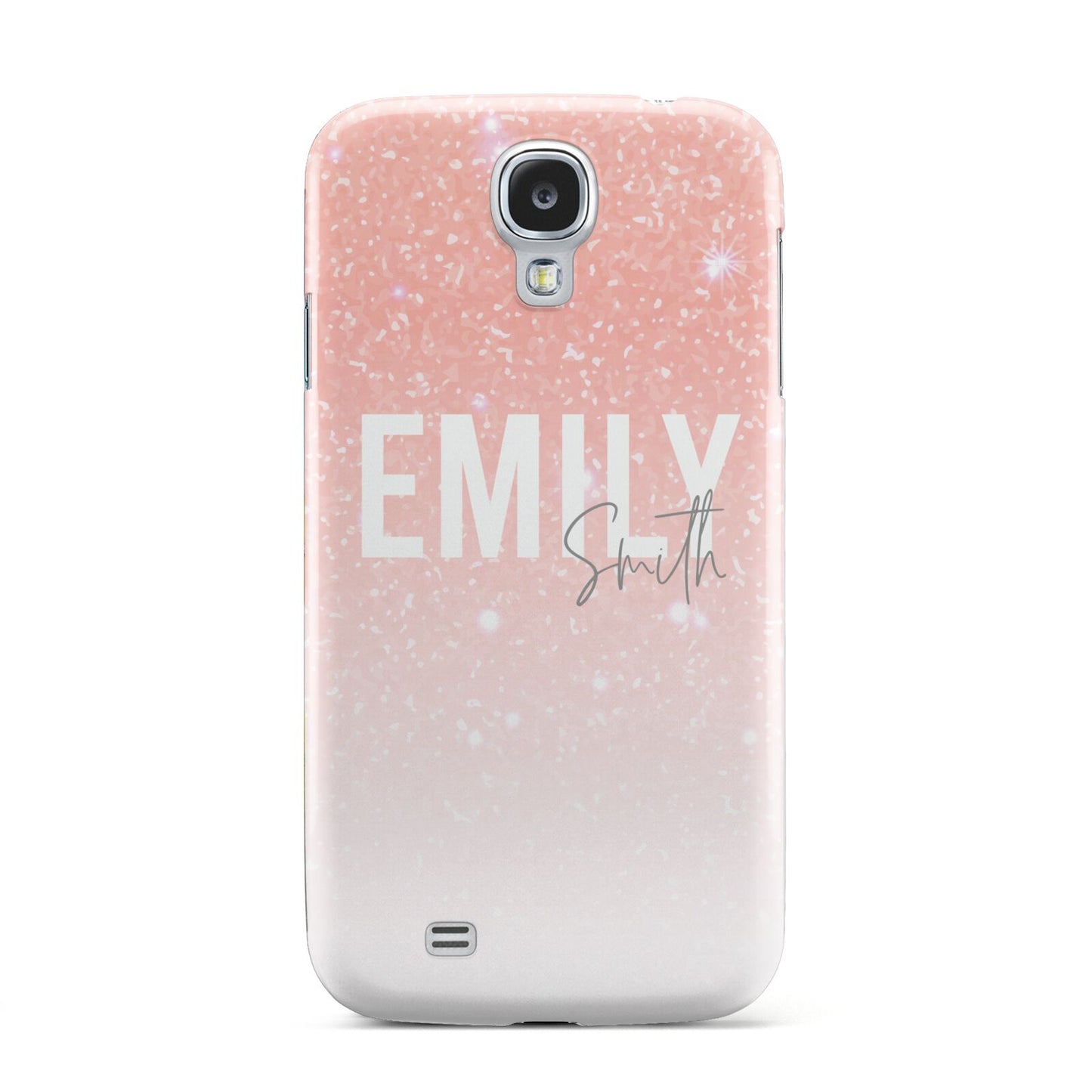 Personalised Pink Glitter Fade Text Samsung Galaxy S4 Case