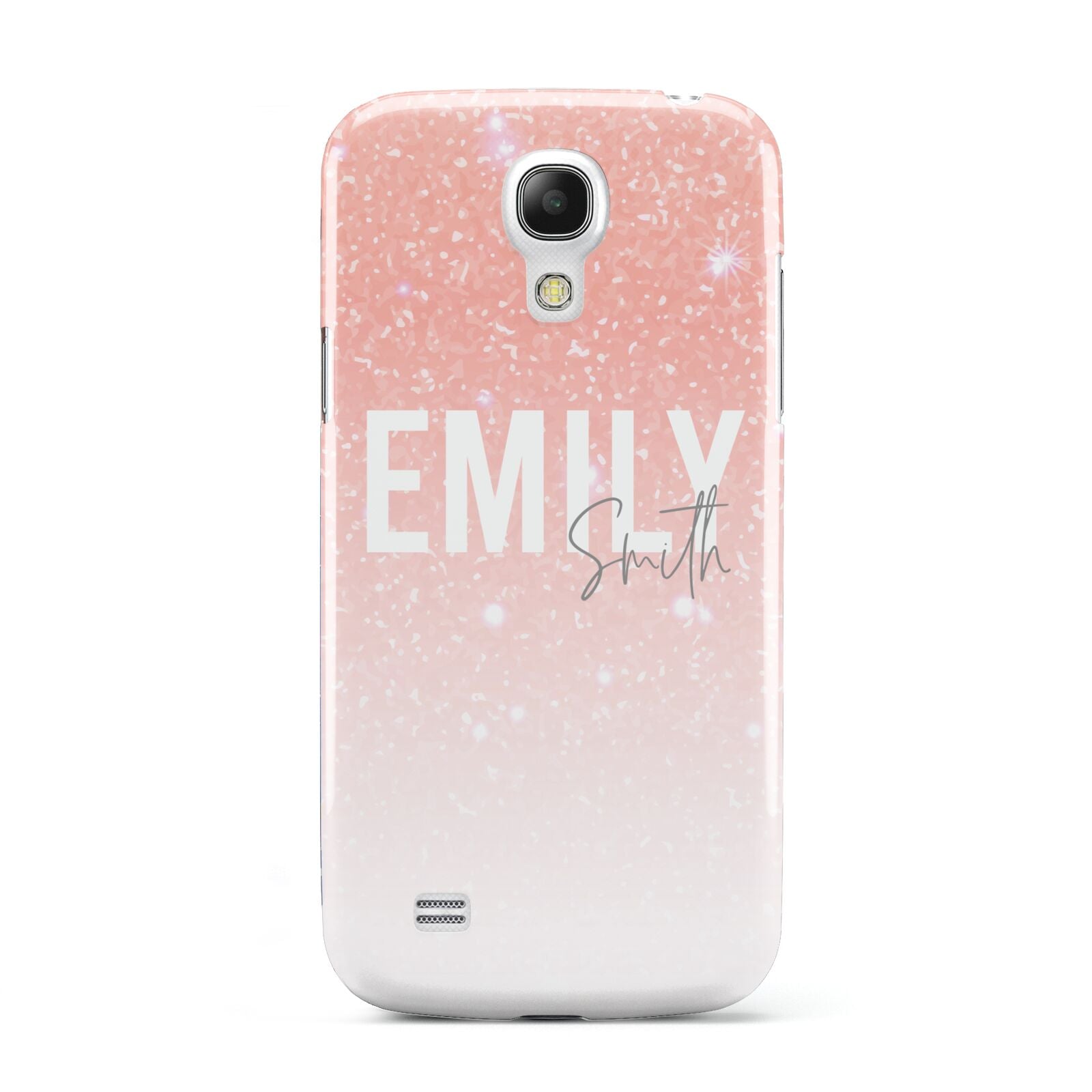 Personalised Pink Glitter Fade Text Samsung Galaxy S4 Mini Case