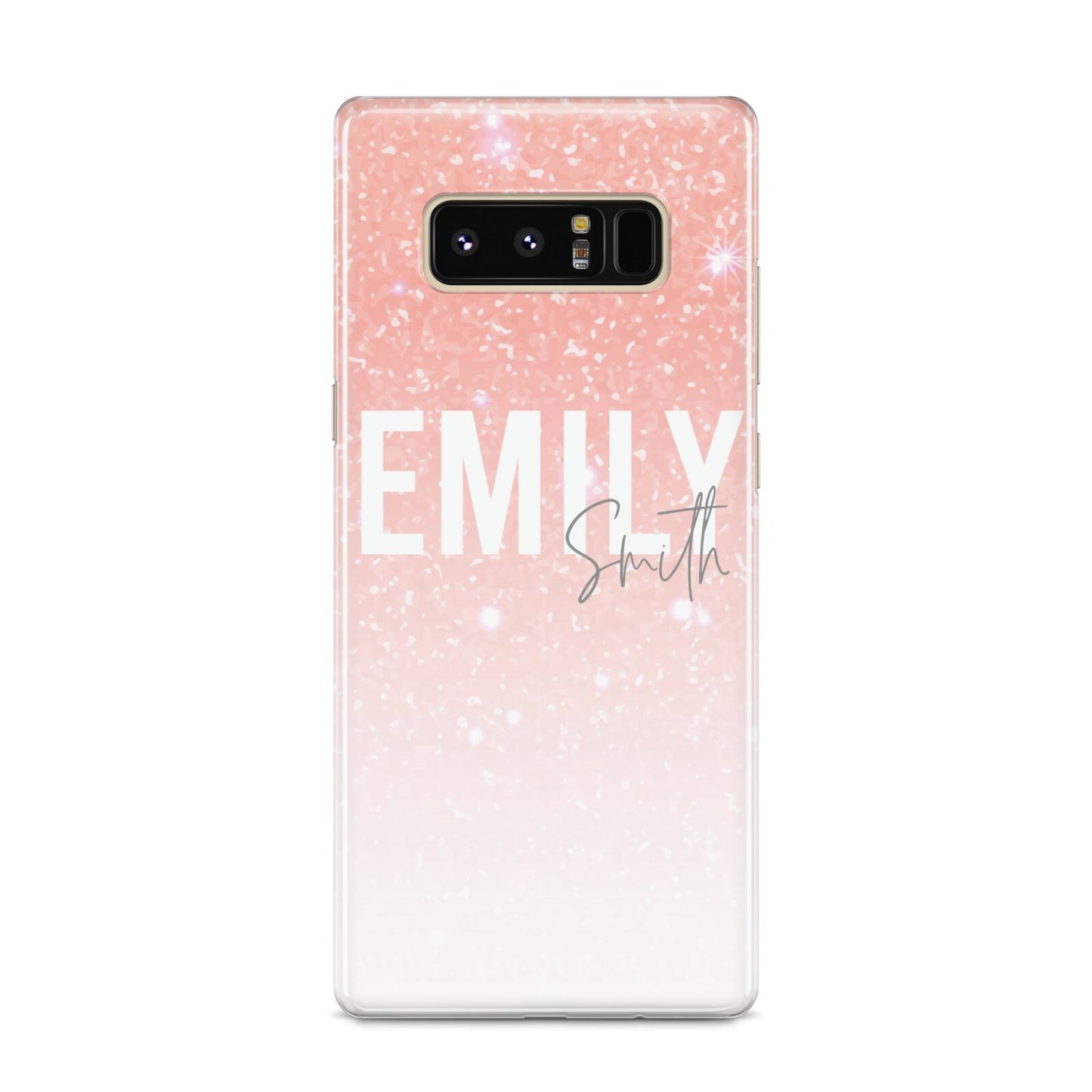 Personalised Pink Glitter Fade Text Samsung Galaxy S8 Case