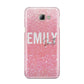 Personalised Pink Glitter White Name Samsung Galaxy A8 2016 Case