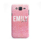 Personalised Pink Glitter White Name Samsung Galaxy J5 Case