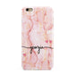 Personalised Pink Gold Agate Handwriting Text Apple iPhone 6 Plus 3D Tough Case