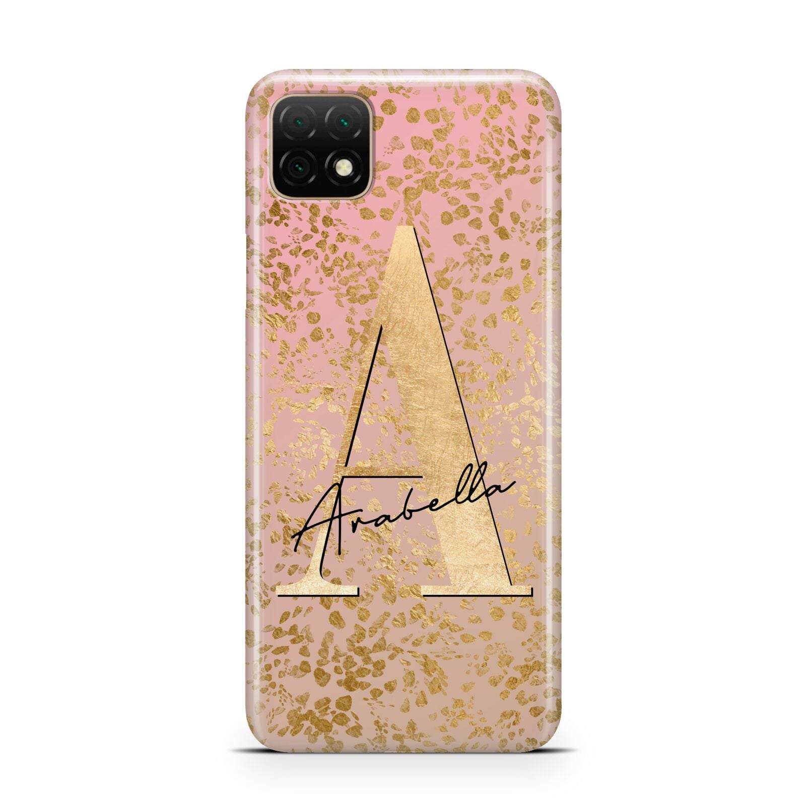 Personalised Pink Gold Cheetah Huawei Enjoy 20 Phone Case