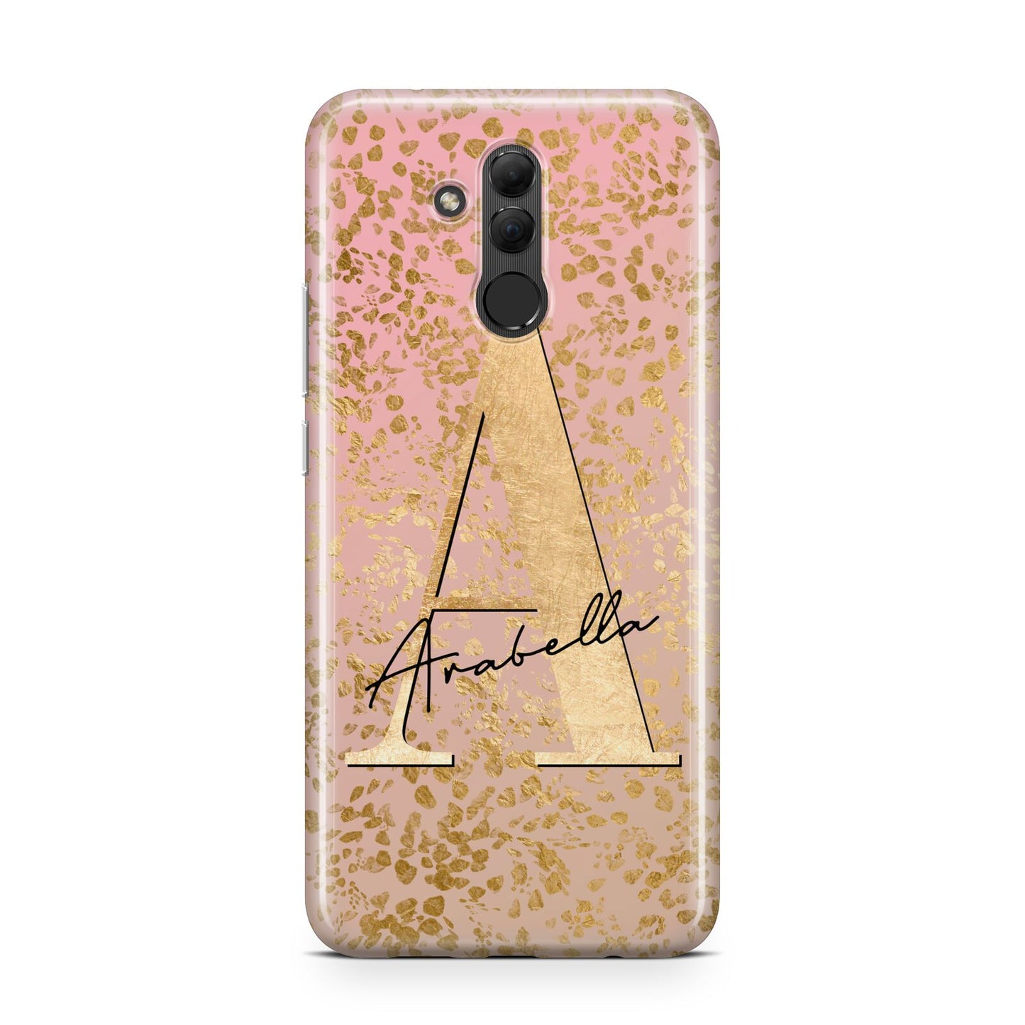 Personalised Pink Gold Cheetah Huawei Mate 20 Lite