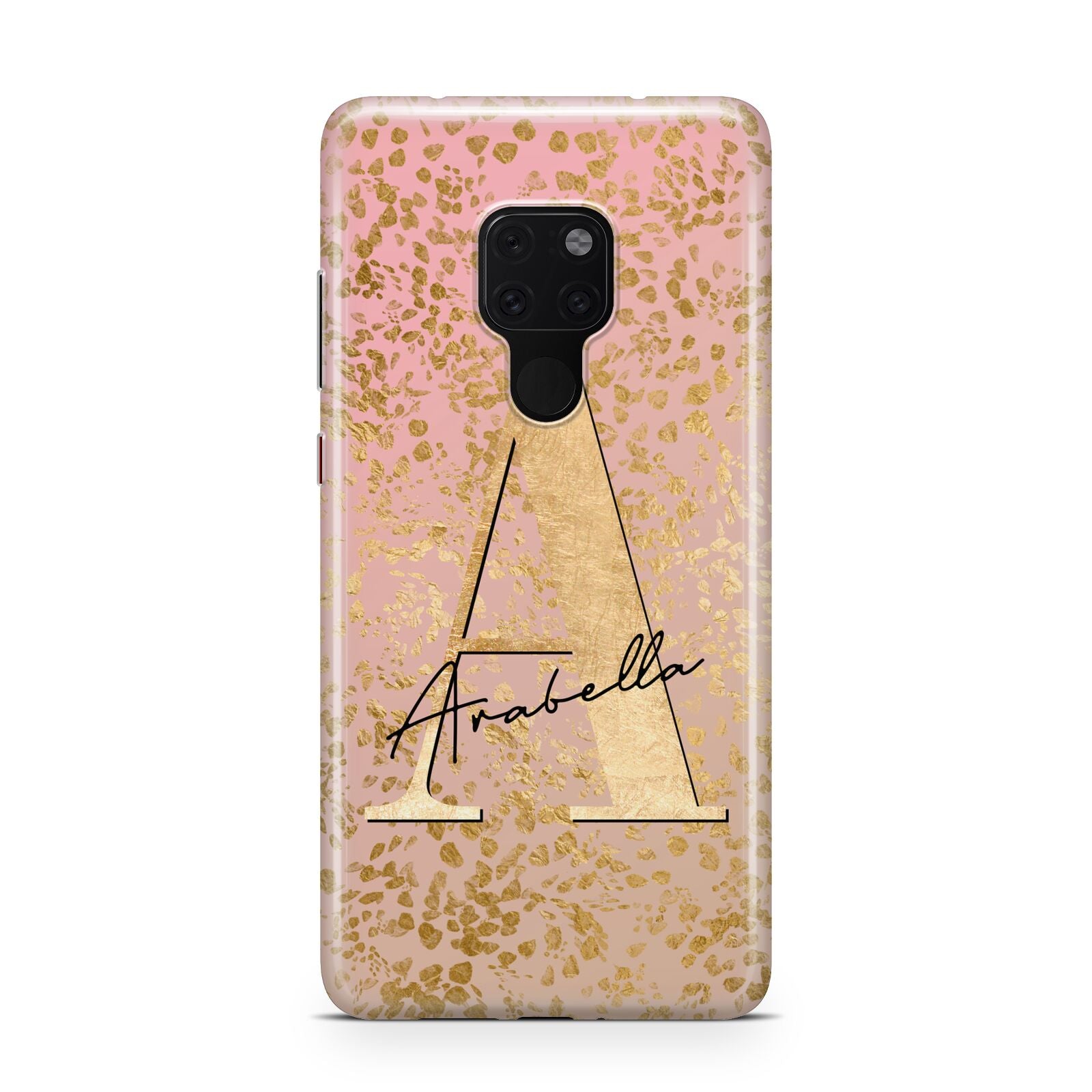 Personalised Pink Gold Cheetah Huawei Mate 20 Phone Case