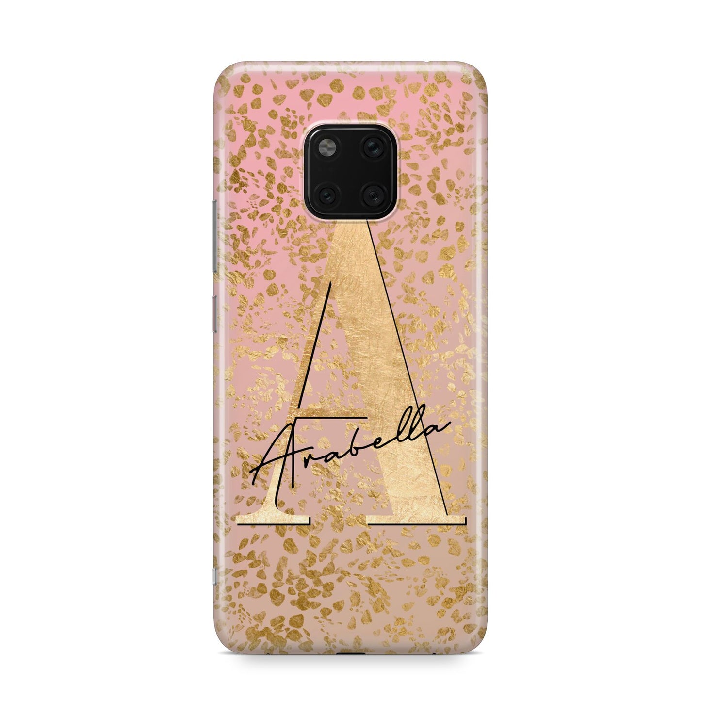 Personalised Pink Gold Cheetah Huawei Mate 20 Pro Phone Case