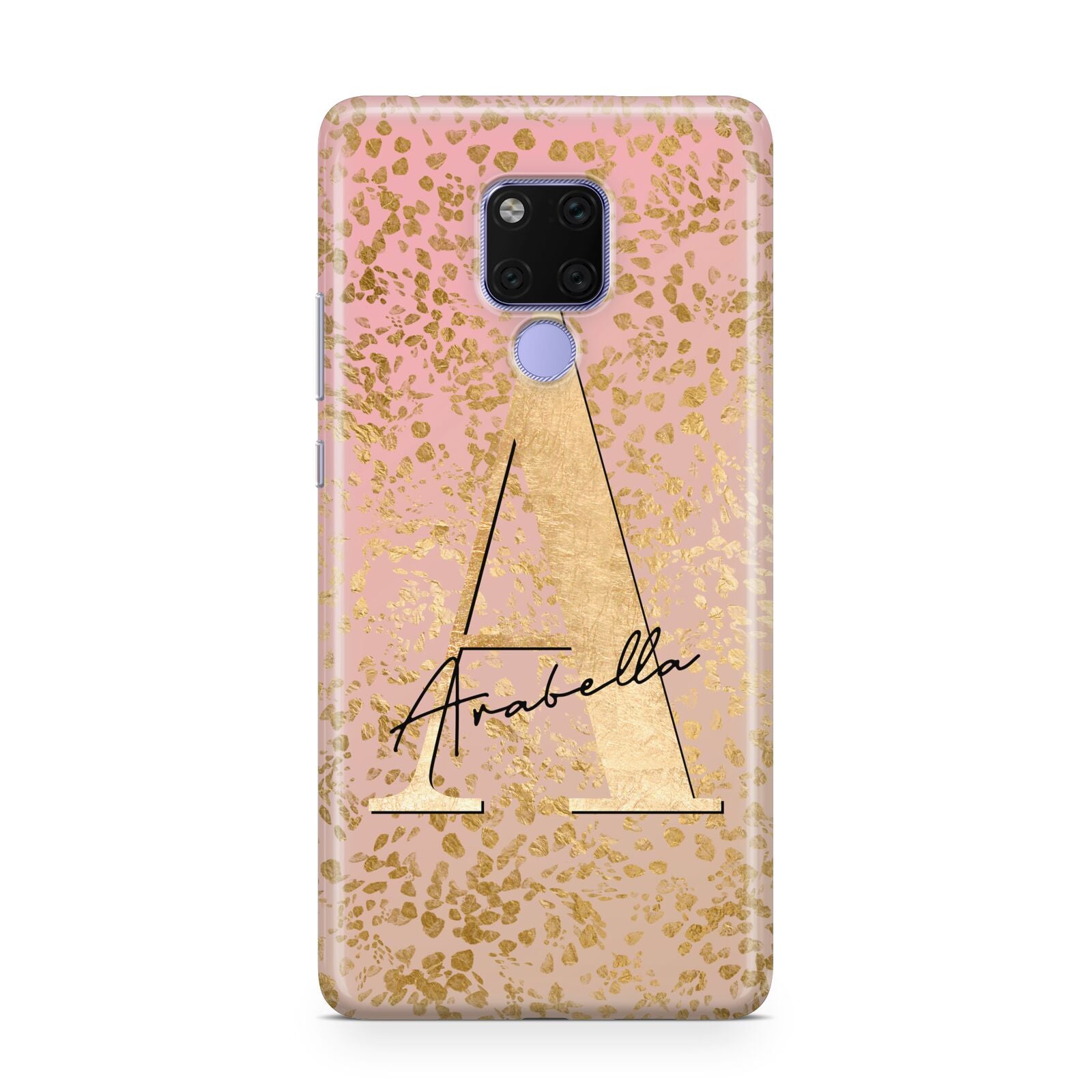 Personalised Pink Gold Cheetah Huawei Mate 20X Phone Case