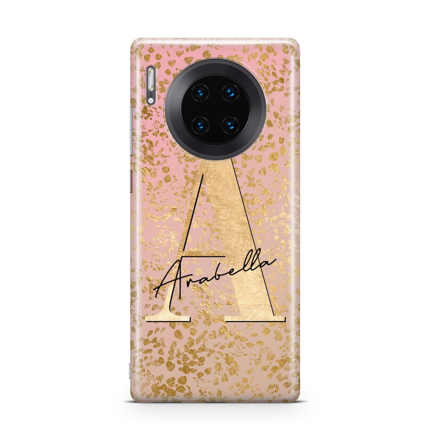 Personalised Pink Gold Cheetah Huawei Mate 30 Pro Phone Case