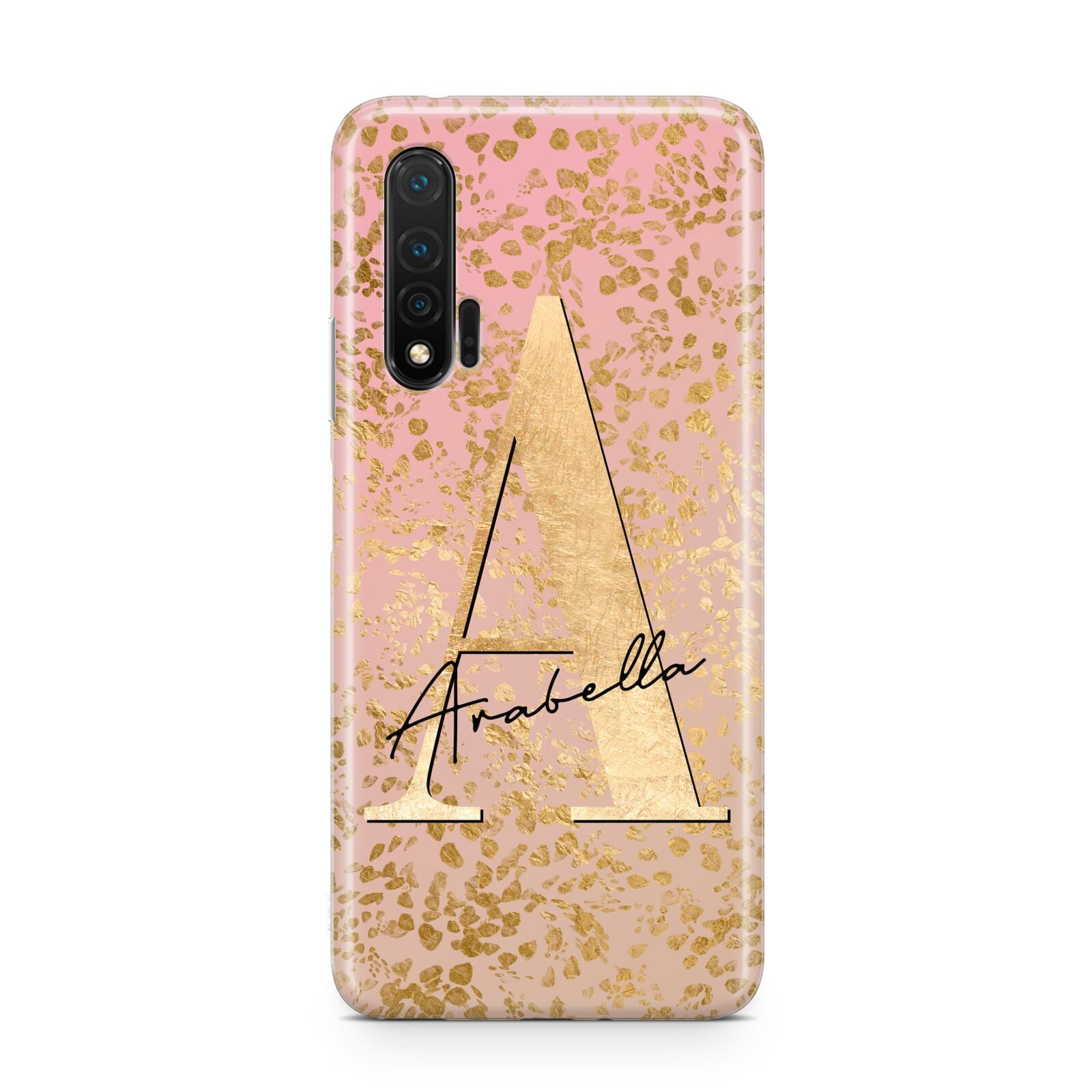 Personalised Pink Gold Cheetah Huawei Nova 6 Phone Case