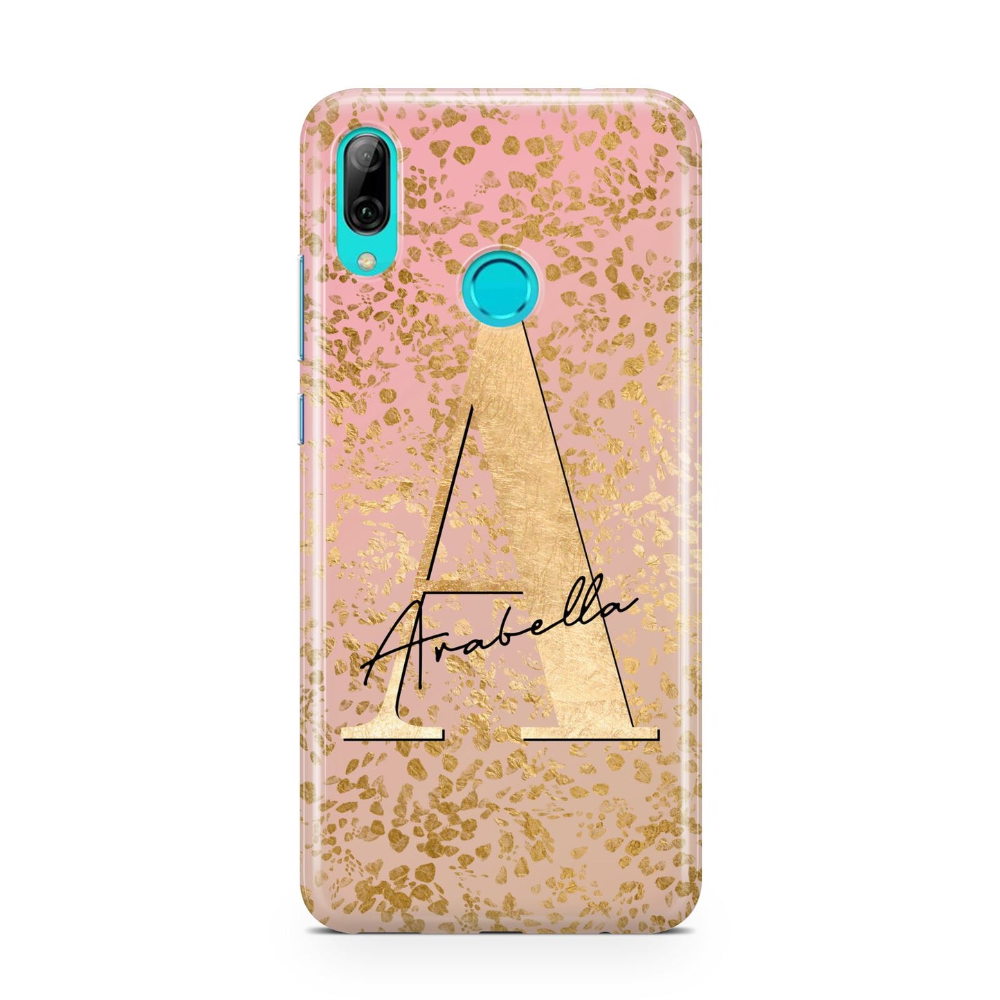 Personalised Pink Gold Cheetah Huawei P Smart 2019 Case