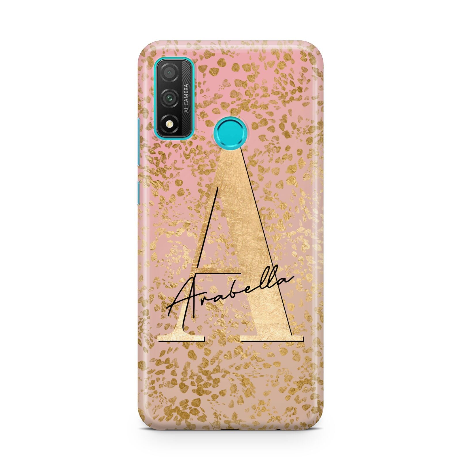 Personalised Pink Gold Cheetah Huawei P Smart 2020