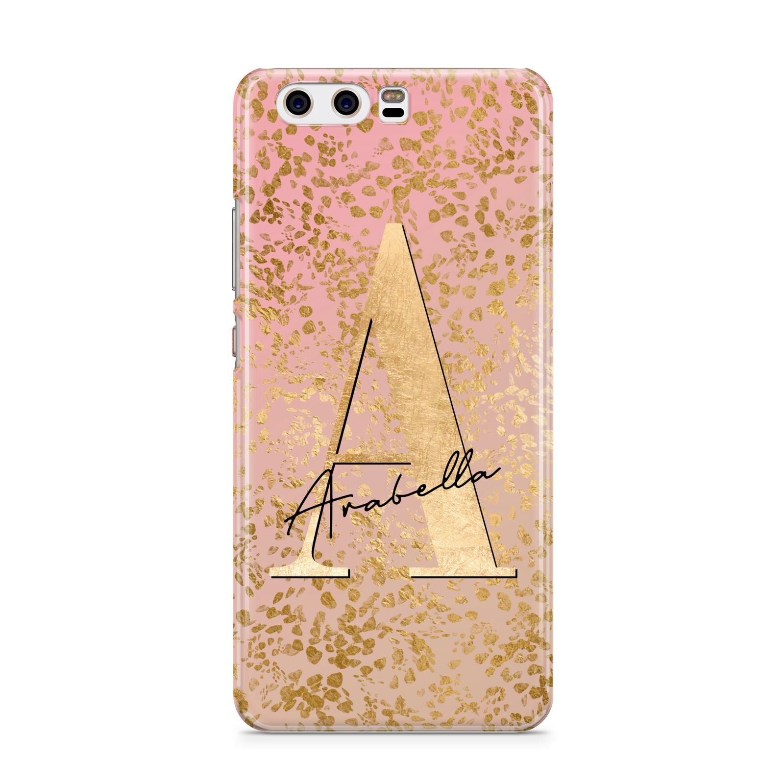 Personalised Pink Gold Cheetah Huawei P10 Phone Case