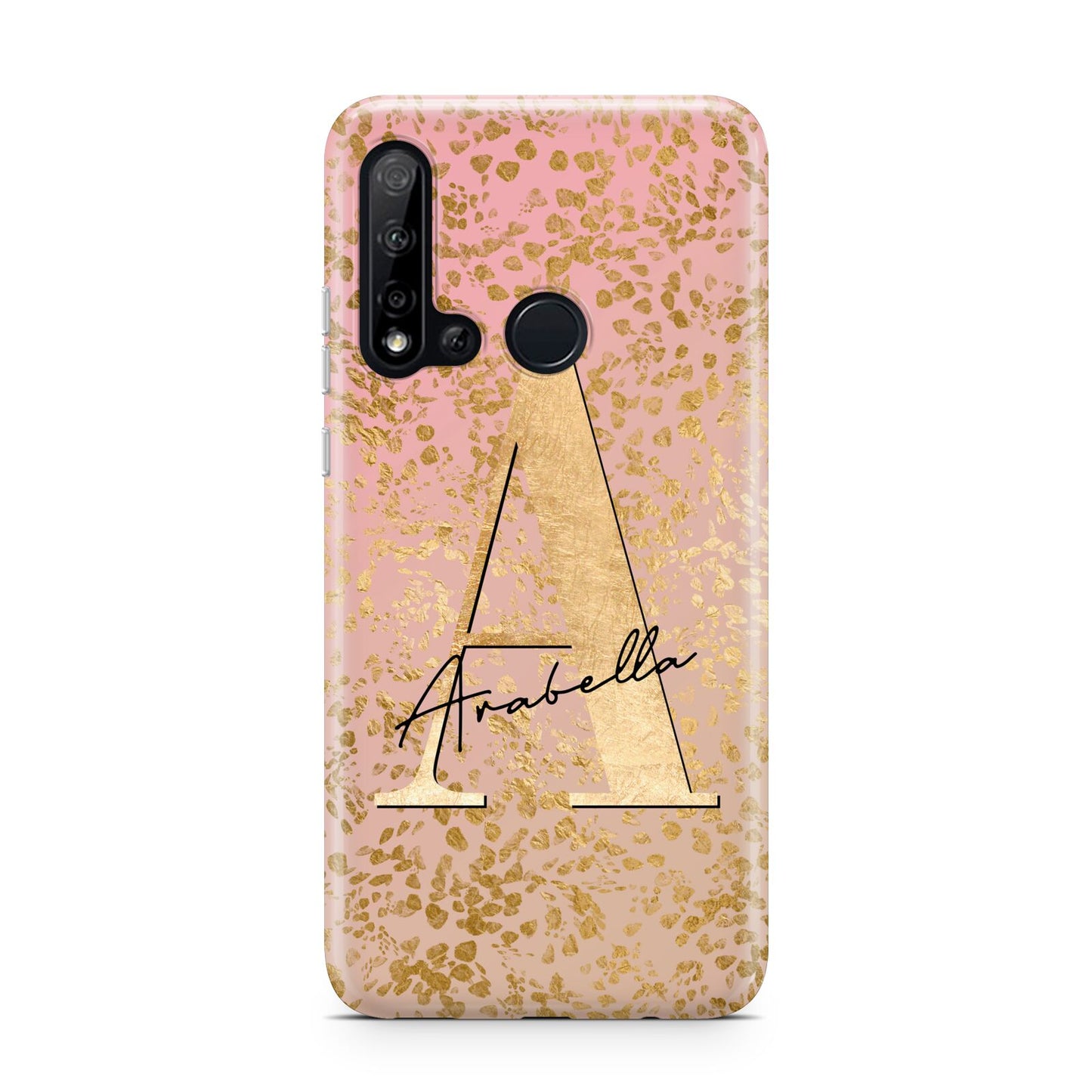 Personalised Pink Gold Cheetah Huawei P20 Lite 5G Phone Case