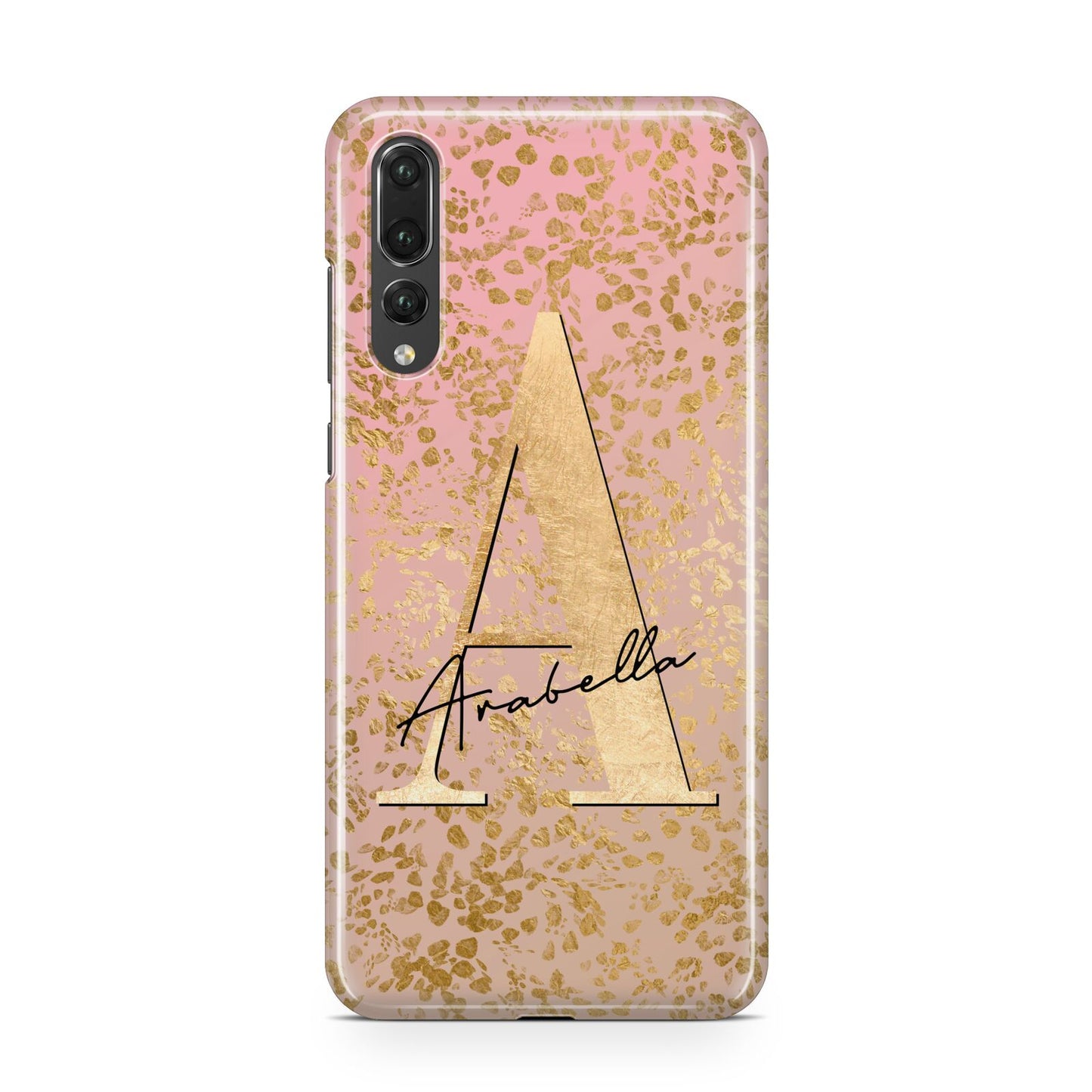 Personalised Pink Gold Cheetah Huawei P20 Pro Phone Case