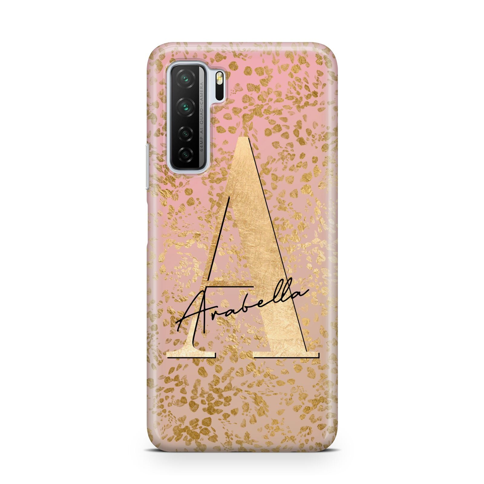 Personalised Pink Gold Cheetah Huawei P40 Lite 5G Phone Case