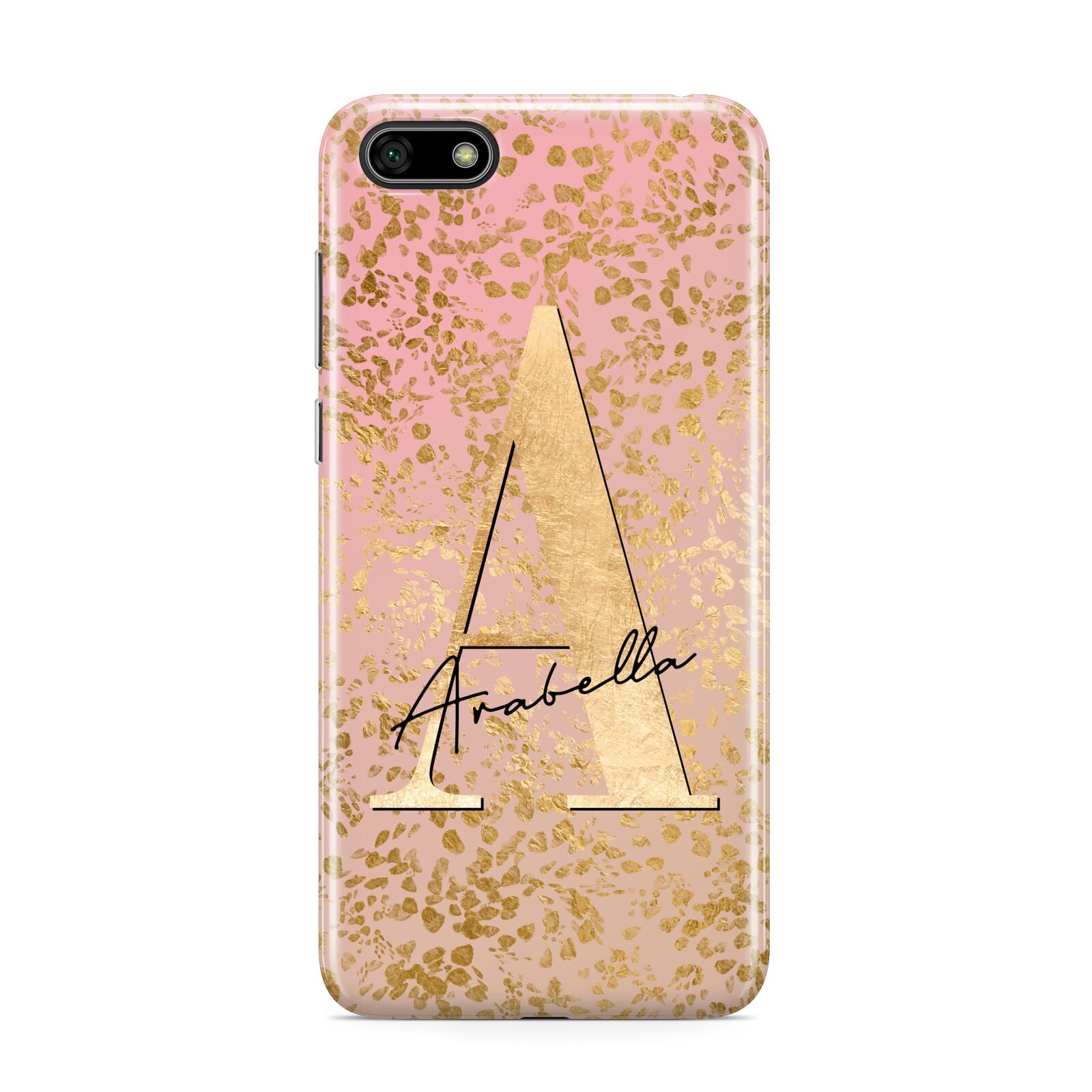 Personalised Pink Gold Cheetah Huawei Y5 Prime 2018 Phone Case