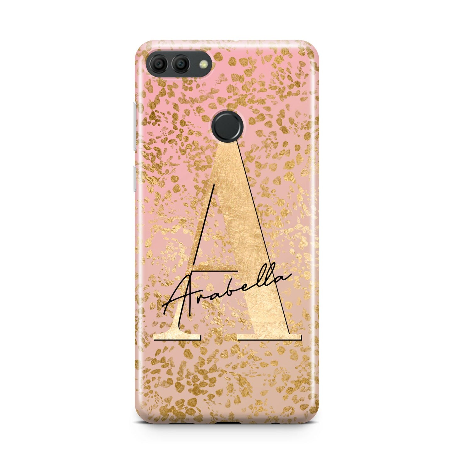 Personalised Pink Gold Cheetah Huawei Y9 2018