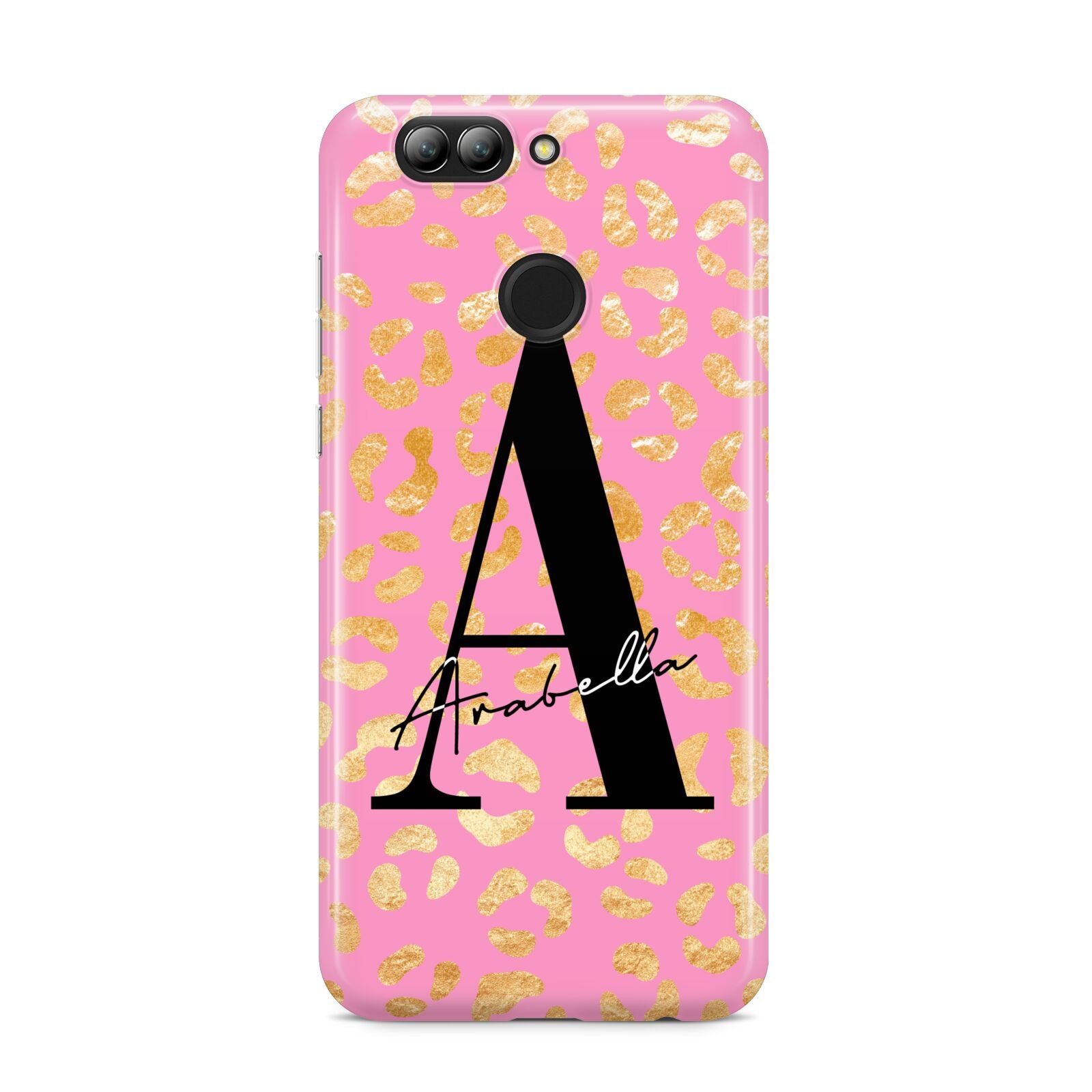 Personalised Pink Gold Leopard Print Huawei Nova 2s Phone Case