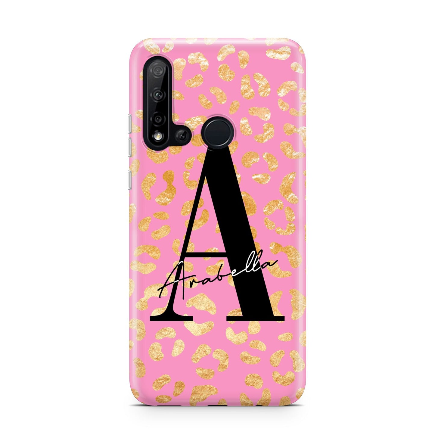 Personalised Pink Gold Leopard Print Huawei P20 Lite 5G Phone Case