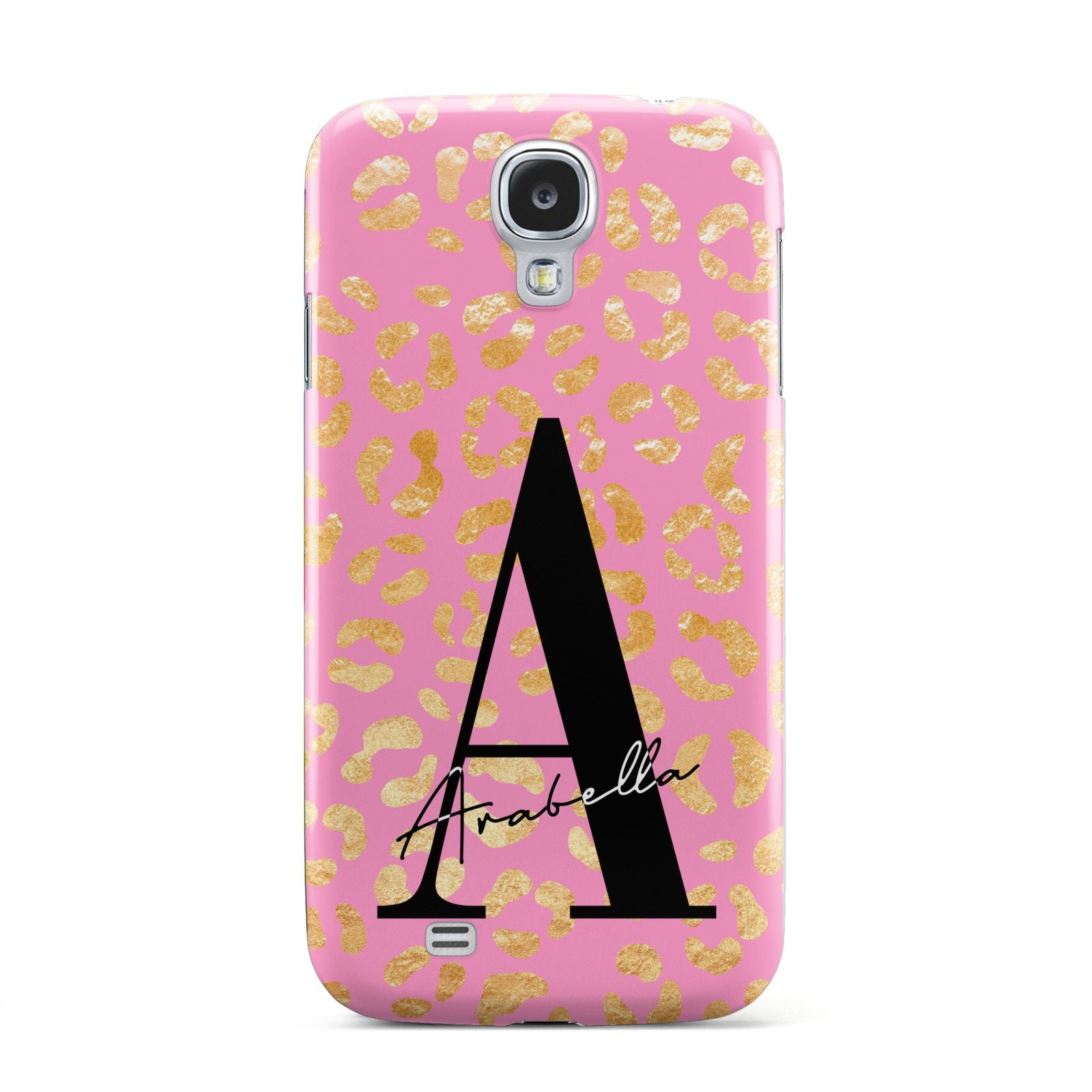 Personalised Pink Gold Leopard Print Samsung Galaxy S4 Case