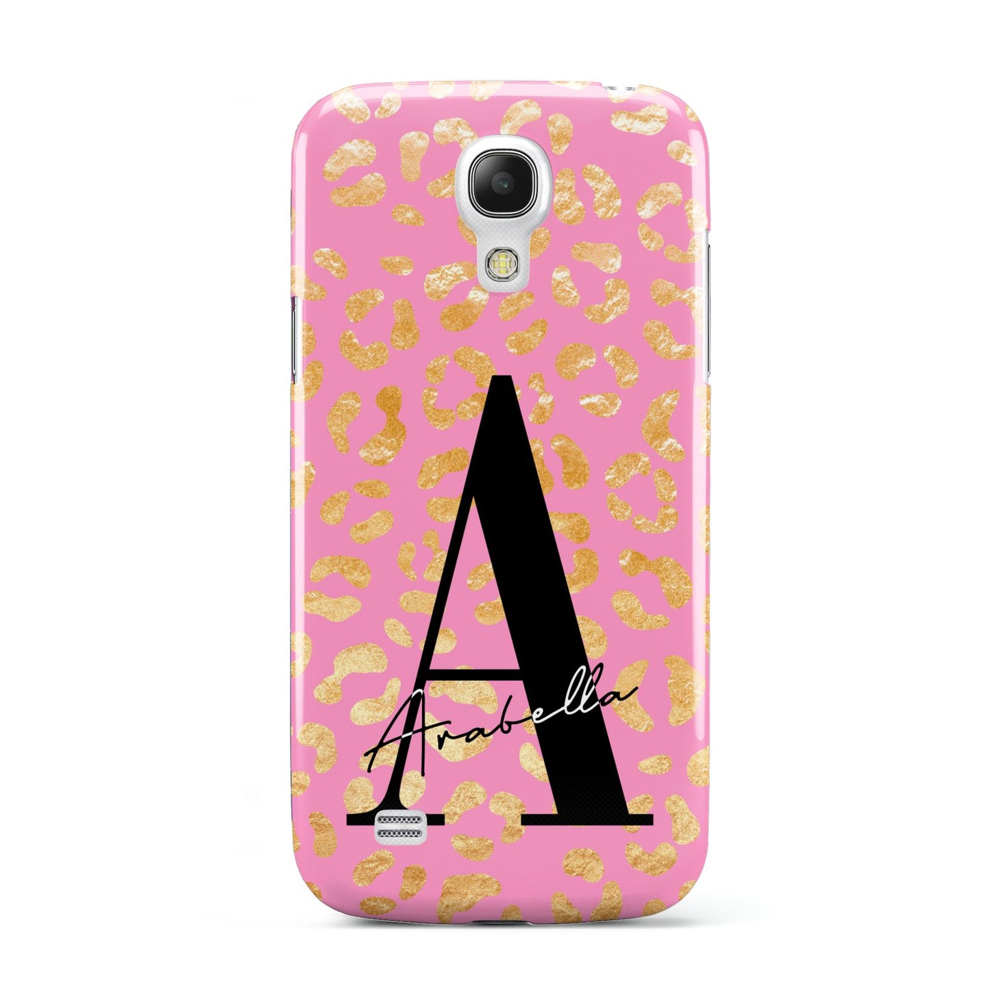 Personalised Pink Gold Leopard Print Samsung Galaxy S4 Mini Case