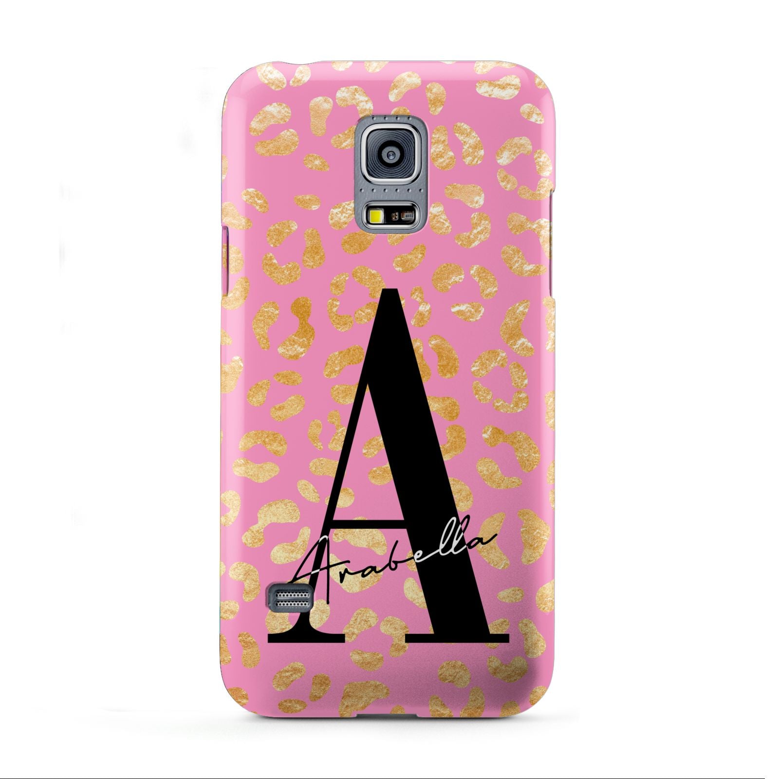 Personalised Pink Gold Leopard Print Samsung Galaxy S5 Mini Case